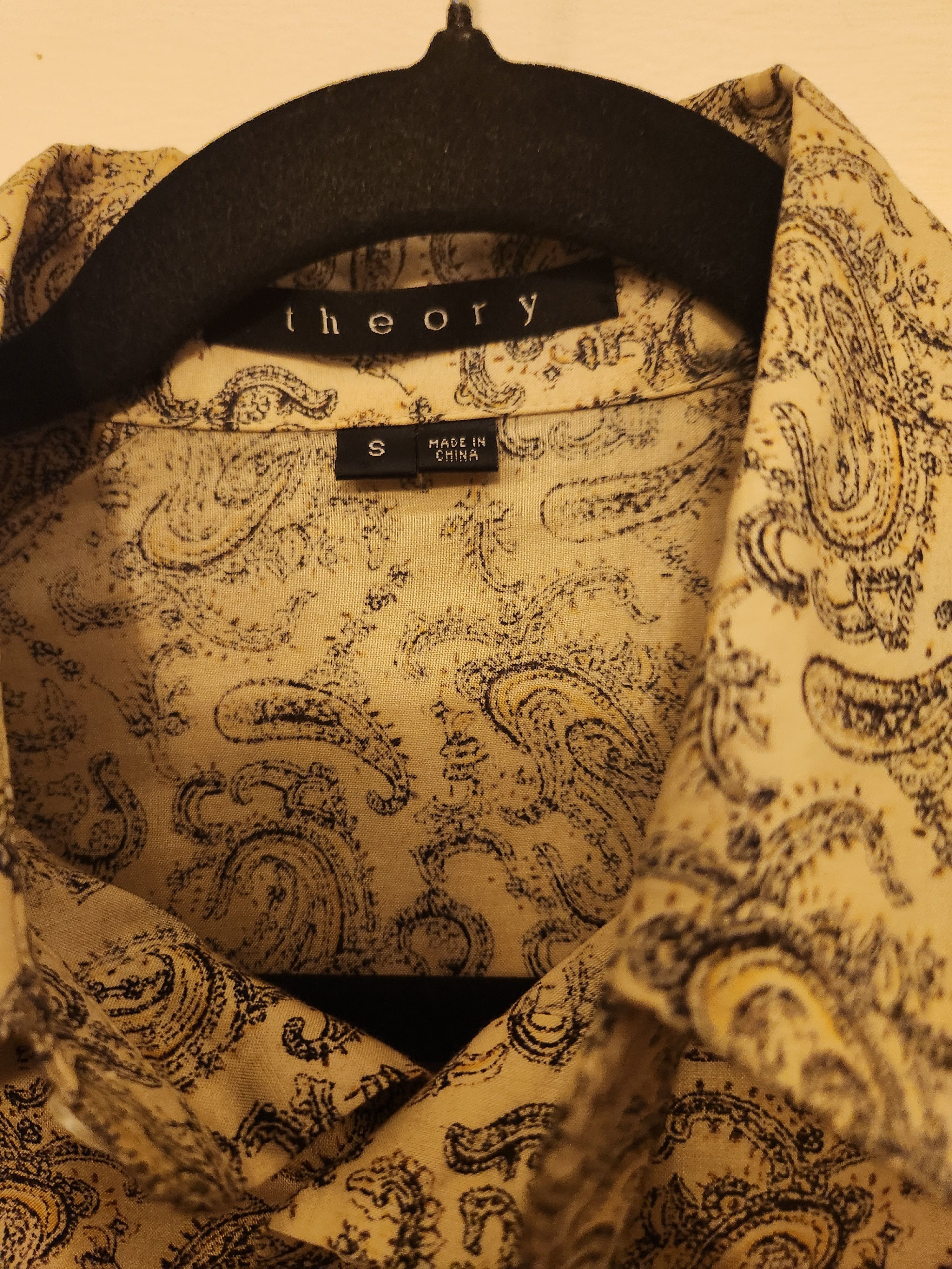 Theory NWOT 100% Cotton Paisley Long Sleeve Shirt Size US S / EU 44-46 / 1 - 3 Thumbnail