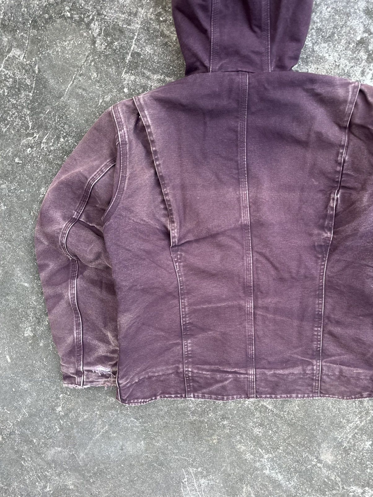Carhartt Beautiful Faded Purple Vintage Carhartt Hooded Jacket Size US S / EU 44-46 / 1 - 10 Thumbnail