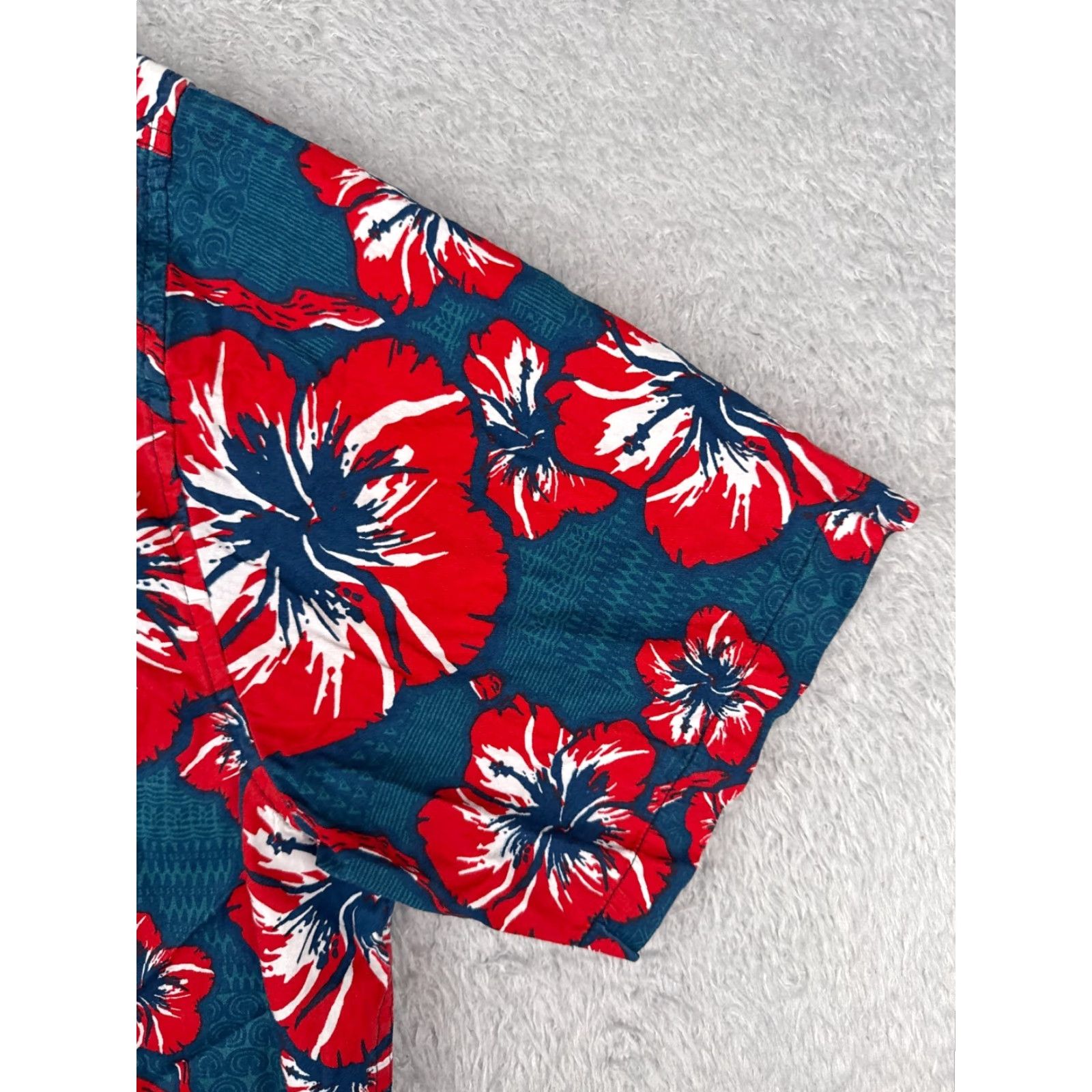 Vintage Te Aito Shirt Men 3XL Blue Floral Hibiscus Hawaiian Button-Up Cotton Shirt Adults 3XL Te Aito Men Hawaiian Shirt Blue Floral Short Sleeve Size US XXL / EU 58 / 5 - 2 Thumbnail