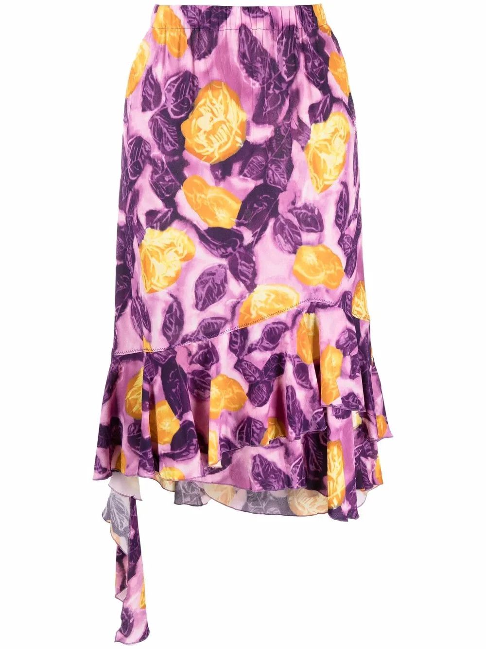 Marni o1y1125 Midi Skirt in Multicolor Size 26" / US 2 / IT 38 - 1 Thumbnail