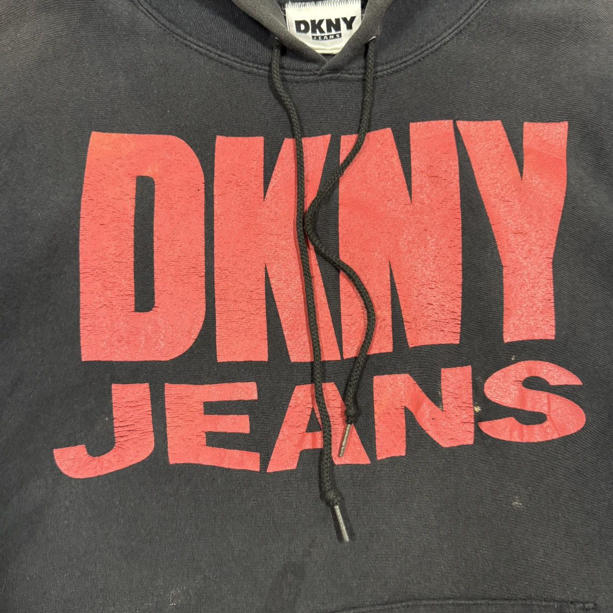 DKNY Vtg🔥90’s DKNY Jeans Reverse Weave Sunfaded Pullover Hoodies Size US L / EU 52-54 / 3 - 15 Thumbnail