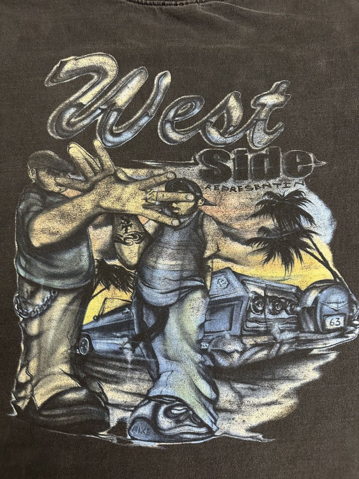 Homies × Rap Tees × Vintage Vintage 90's Chicano Cruisin Low Homies Lowrider XL Rap Tee Size US XL / EU 56 / 4 - 3 Thumbnail