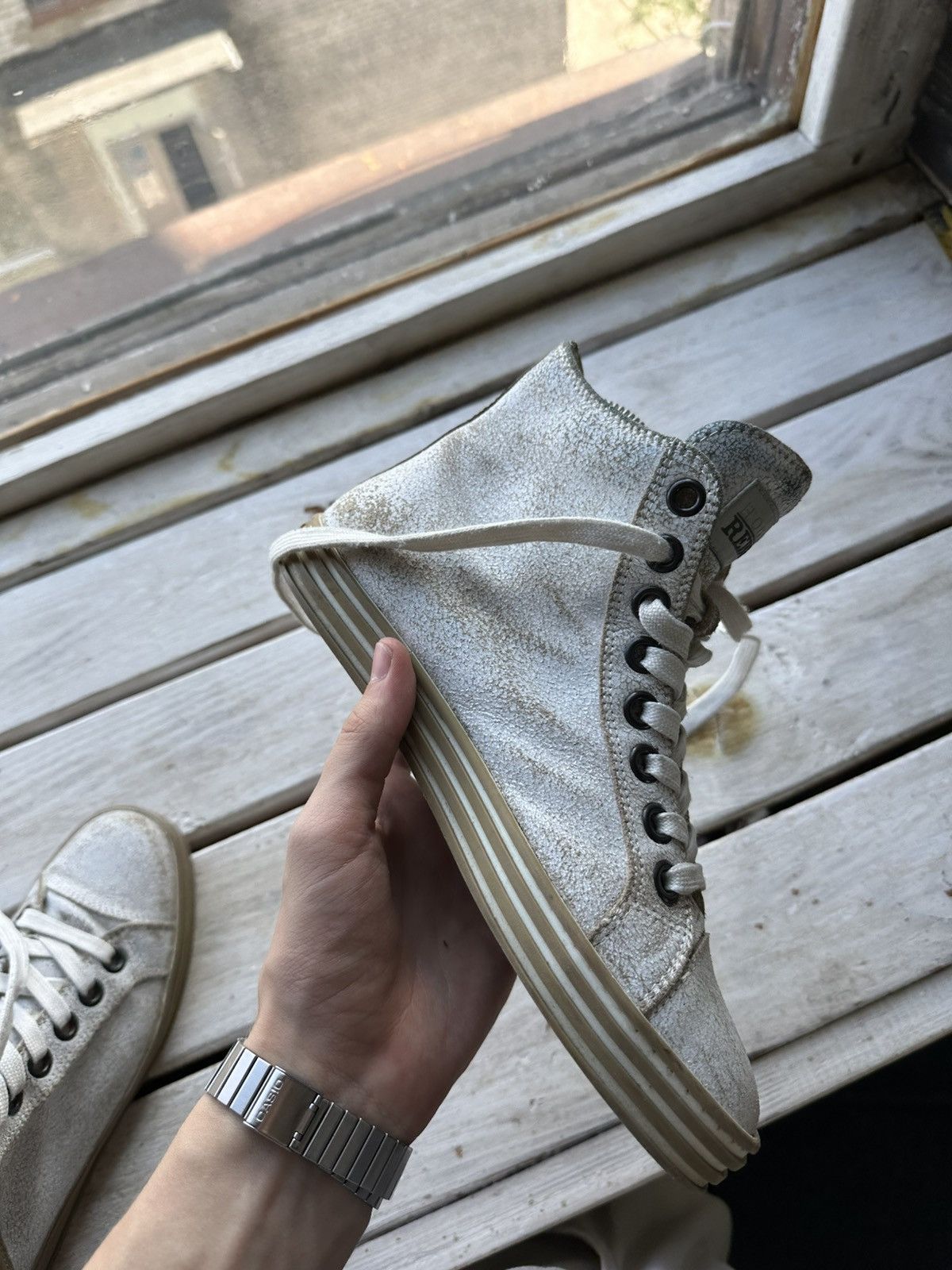 Hogan 🚨HOGAN REBEL HIGH SNEAKERS BIG LOGO Y2K WHITE RARE LUXURY Size US 6 / IT 36 - 10 Thumbnail