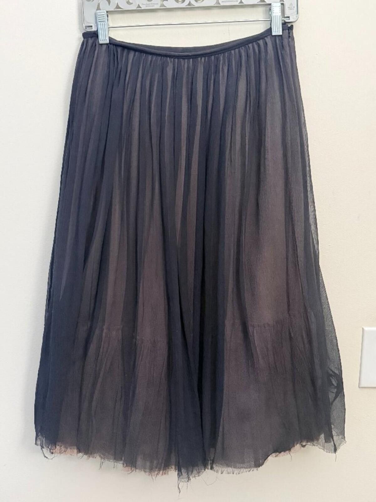 Other MARTIN GRANT FRENCH SILK RAW HEM LAYERED CIRCLE SKIRT S Size 28" / US 6 / IT 42 - 1 Thumbnail