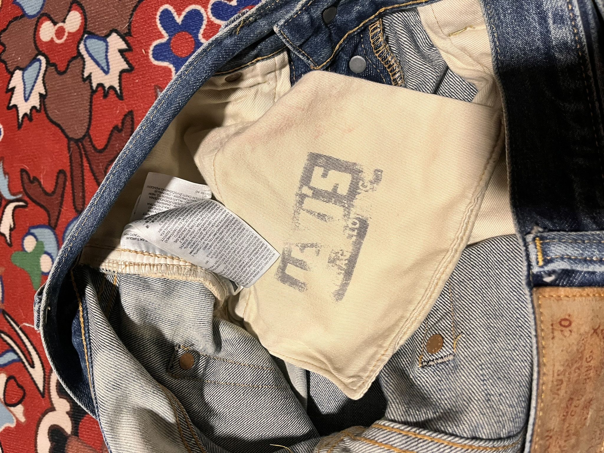 LVC × Levi's Vintage Clothing LVC BigE 47501-0175 Levi's Vintage Clothing Damage Jeans Size US 34 / EU 50 - 8 Thumbnail