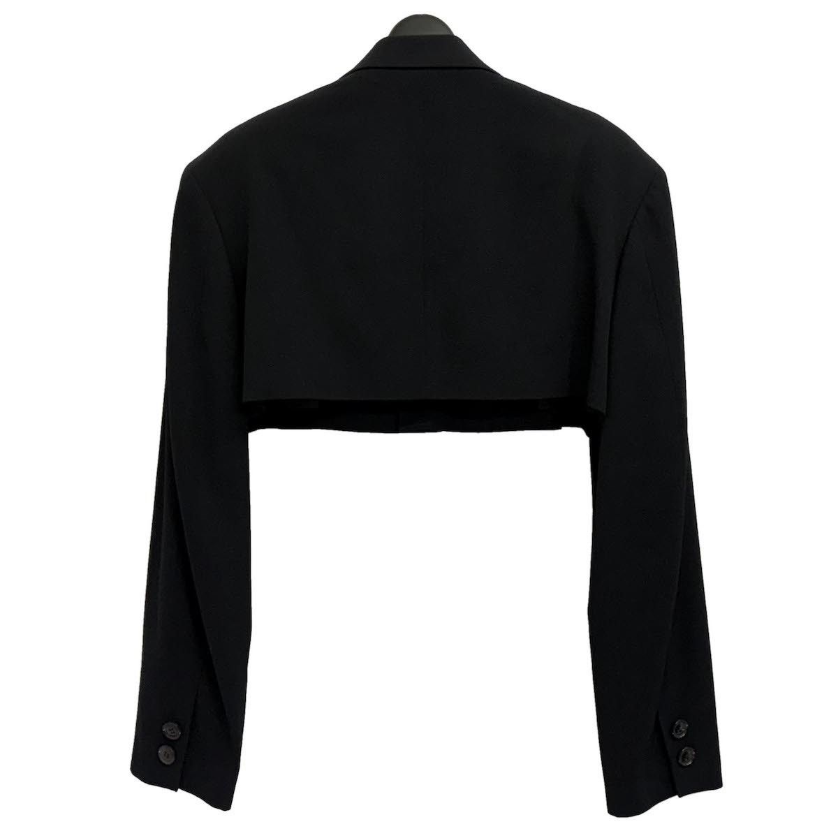 Yohji Yamamoto Yohji Yamamoto Femme Wool Gabardine Cropped Tailored Jacket Size S / US 4 / IT 40 - 6 Thumbnail