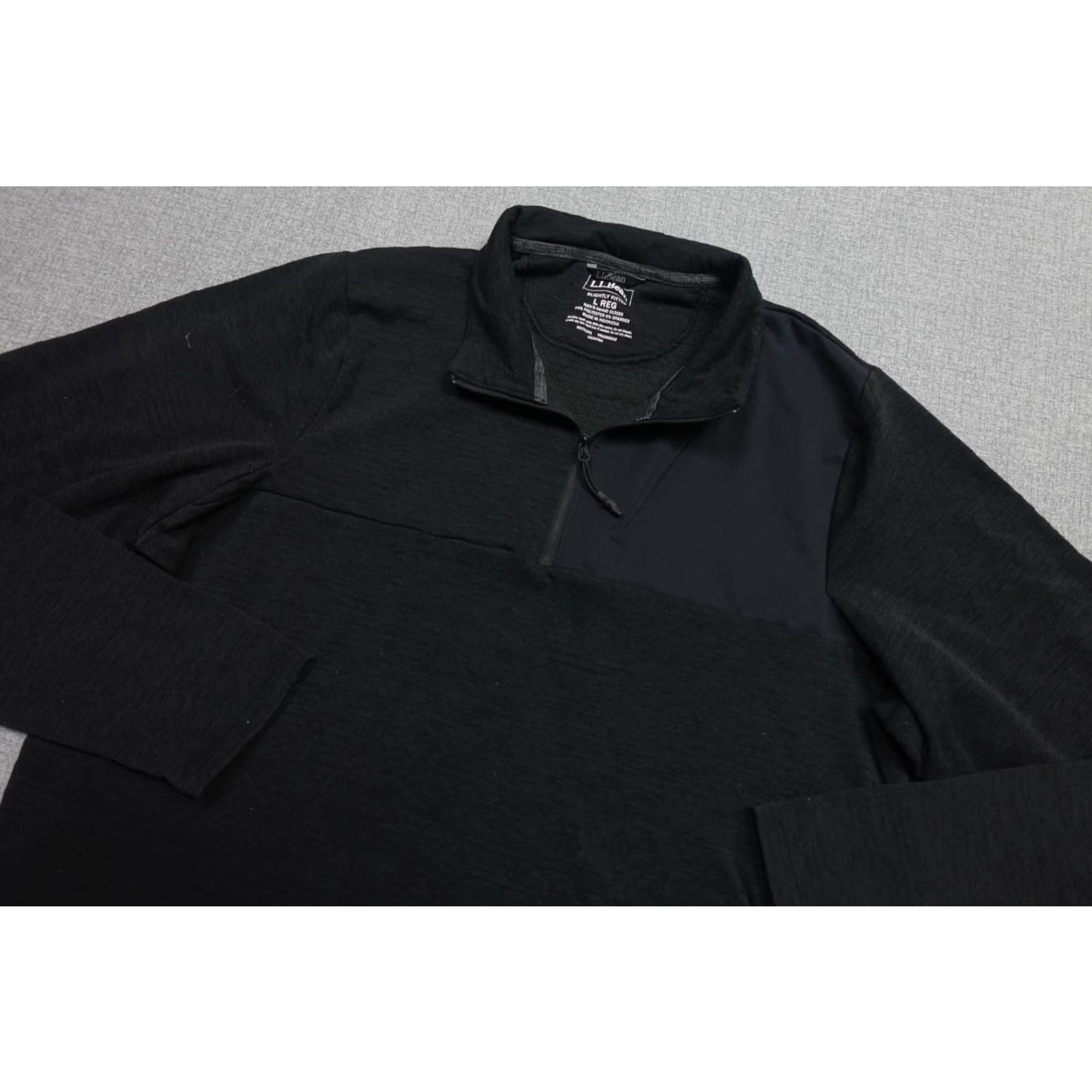 Vintage L.L. Bean Sweater Mens Large Black Pullover Zipper Quick-Dry Fleece Tight Knit Casual Shirt Size US L / EU 52-54 / 3 - 2 Thumbnail
