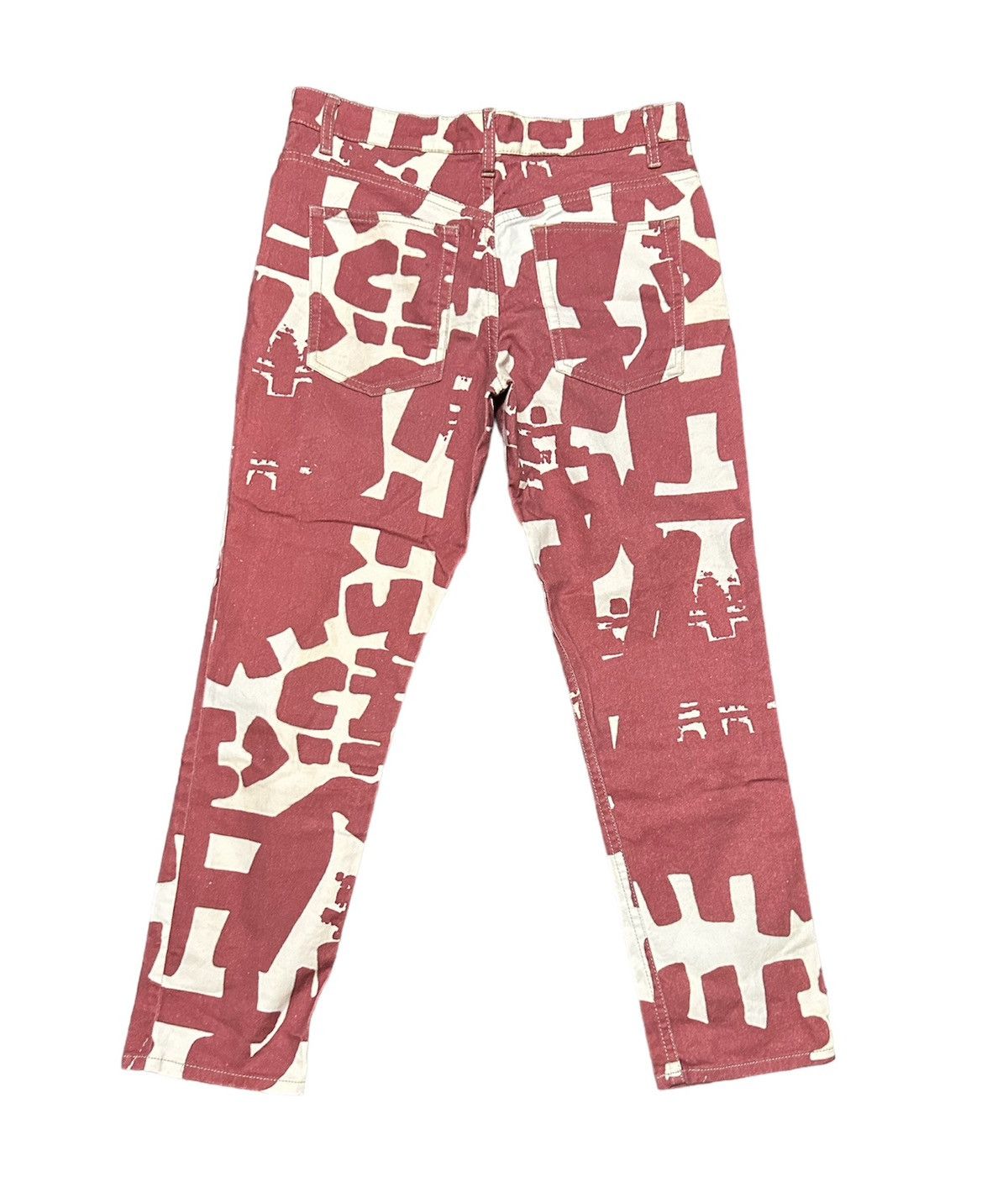 Isabel Marant Isabel Marant red n cream print pant Size 30" / US 8 / IT 44 - 2 Thumbnail