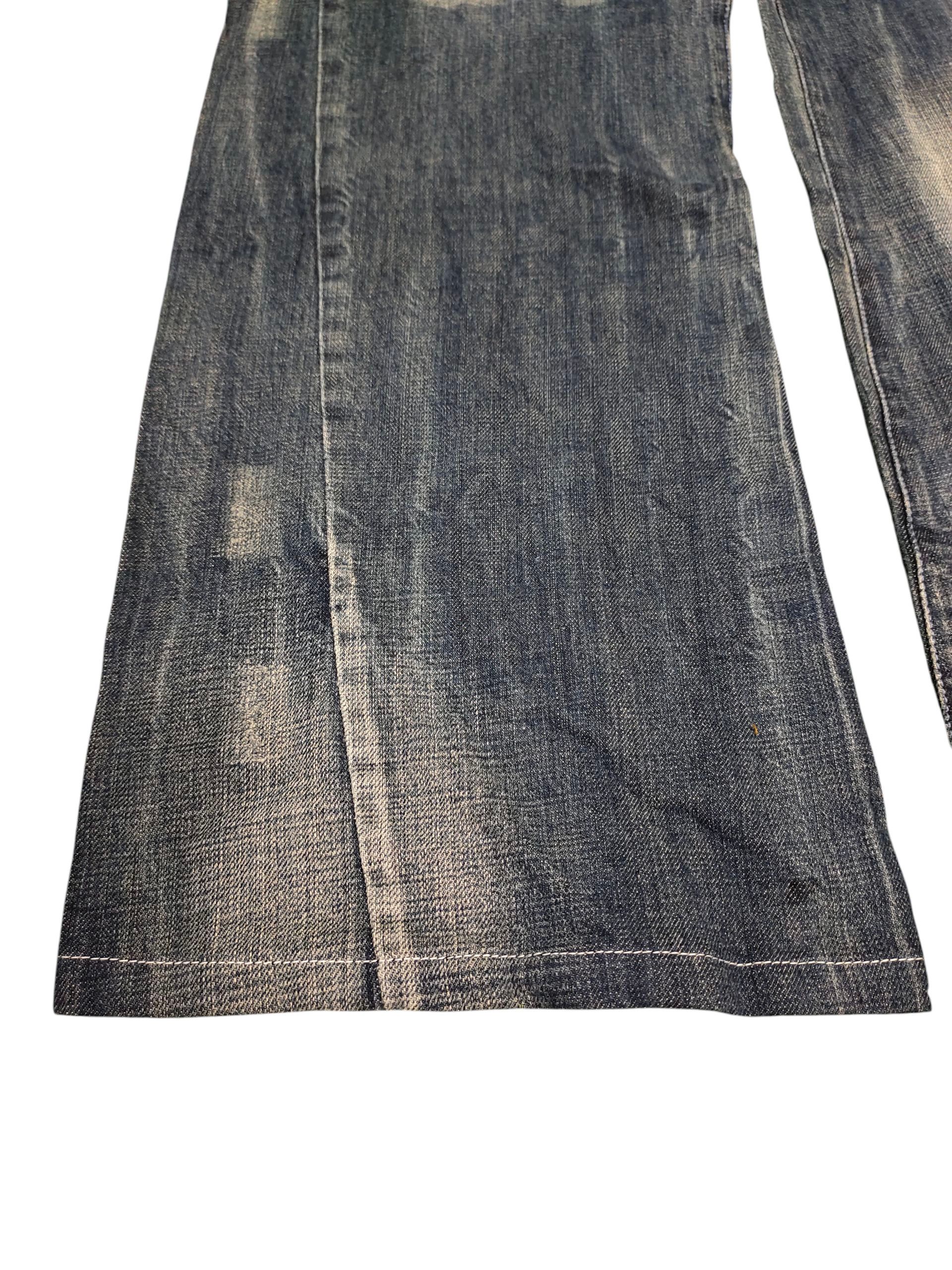 Hysteric Glamour Flare Loose Jeans Wild Rush Clawmark Distress Bootcut Y2k Size US 34 / EU 50 - 7 Thumbnail