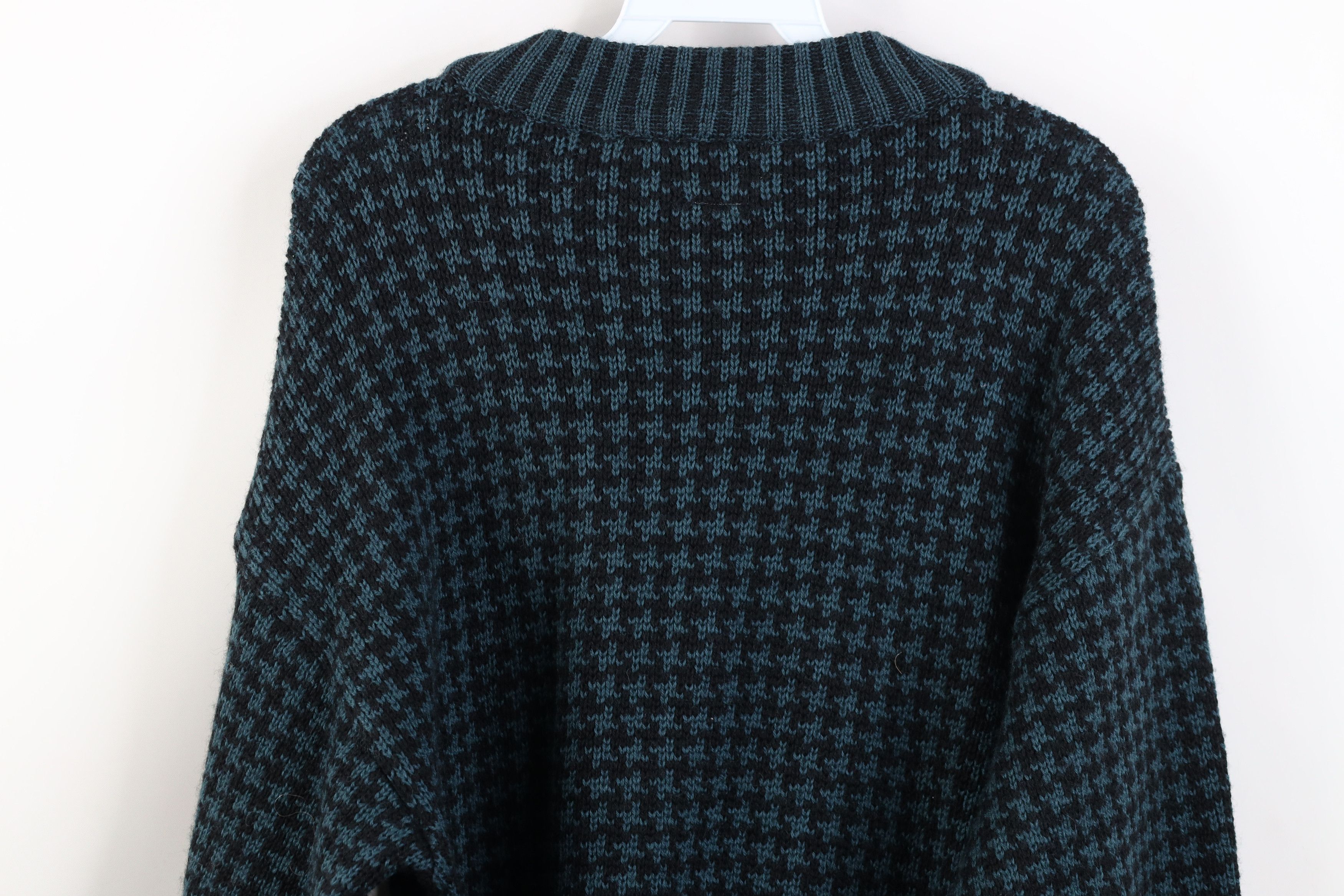 Vintage Vintage 90s Streetwear Wool Houndstooth Mock Neck Sweater Size US S / EU 44-46 / 1 - 9 Thumbnail