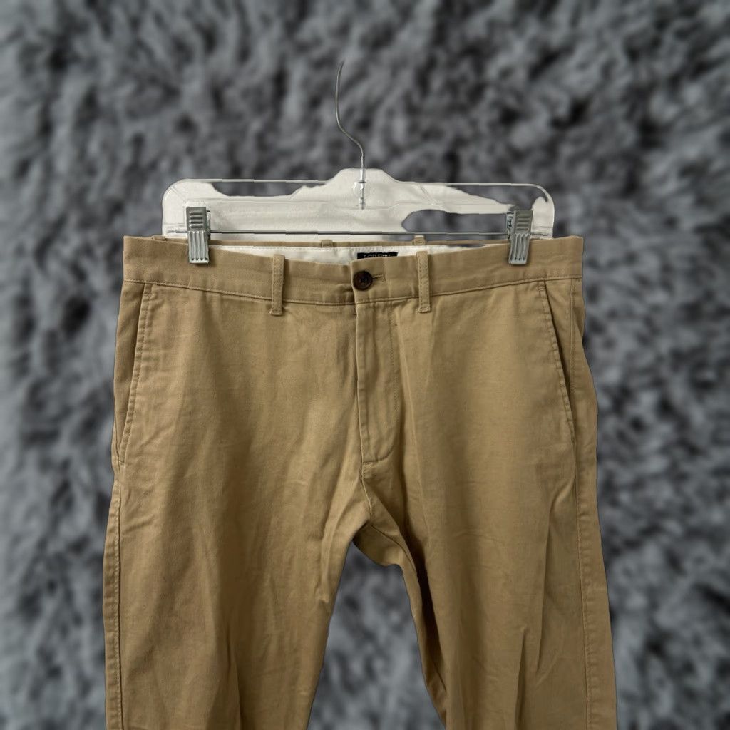 Vintage J Crew Flex Slim Chino Pants Mens 30x30 Khaki Tan Cotton-Blend Stretch Flat Front Zipper Button NWT Slim Tapered Casual Workwear Size US 30 / EU 46 - 1 Thumbnail