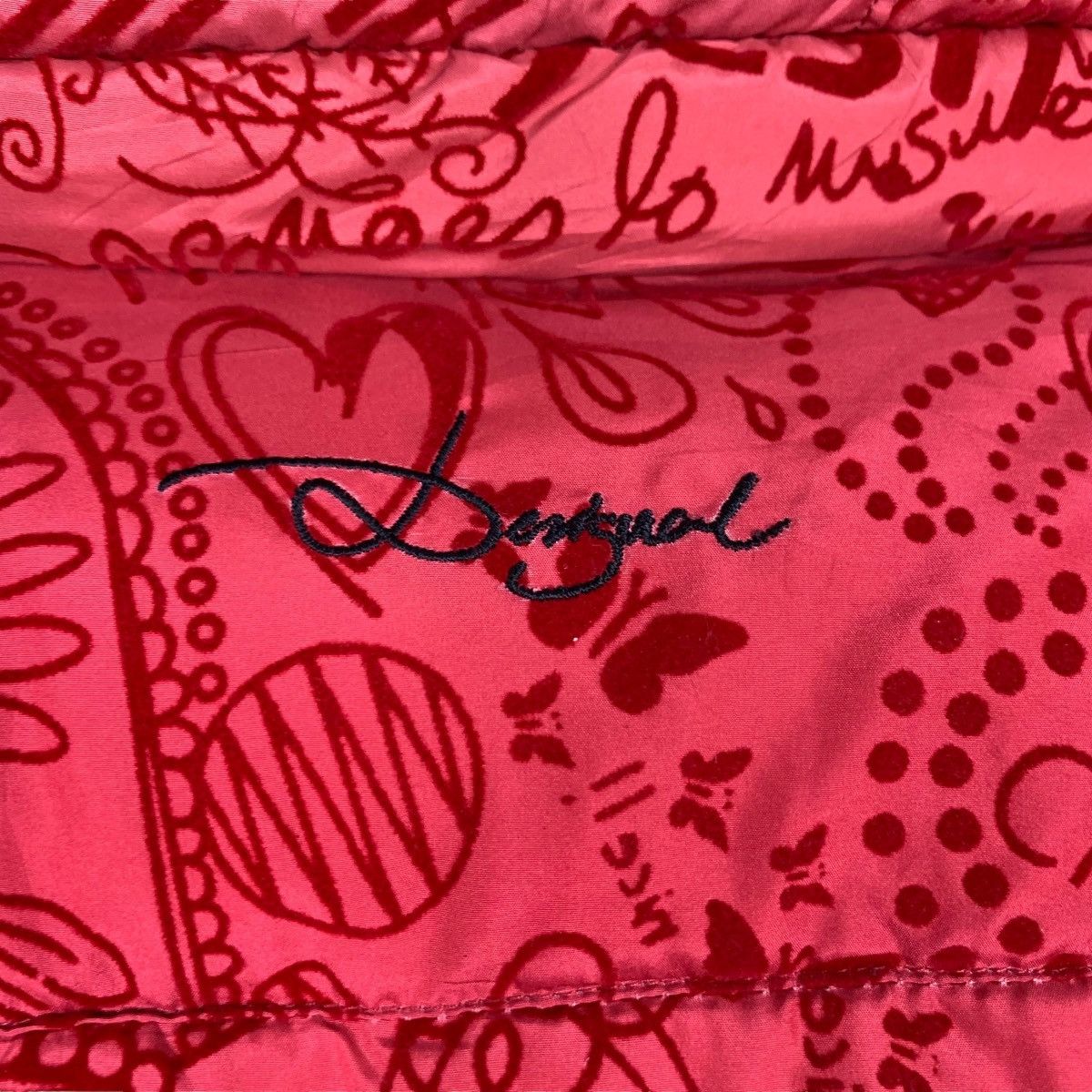 Desigual DESIGUAL Fullprint Red Puffer Overcoat Jacket #0836-C38 Size XS / US 0-2 / IT 36-38 - 20 Thumbnail