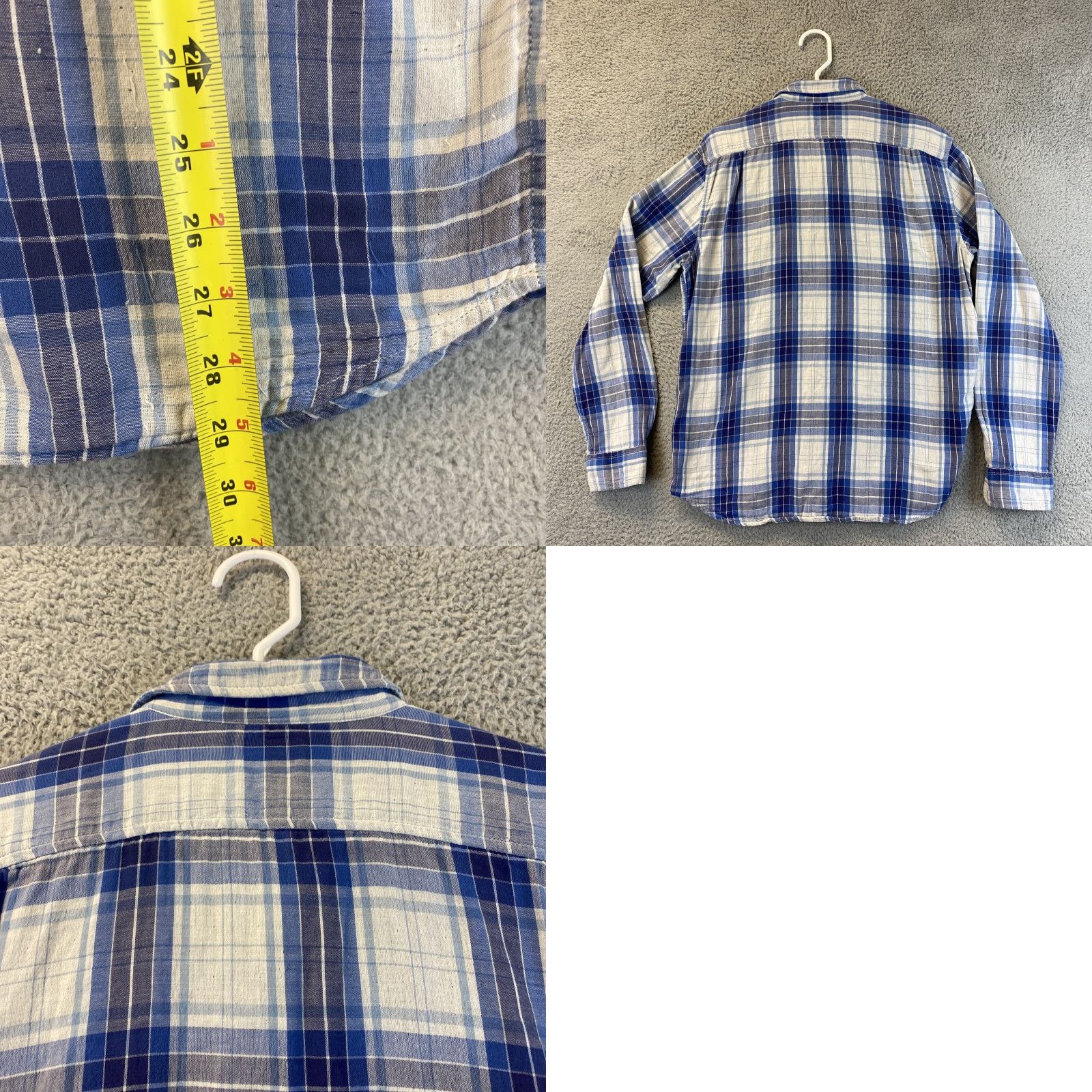 Lucky Brand Lucky Brand Men’s Long Sleeve Dress Shirt Size Large L 100% Cotton Blue / 72-21 Button-Up Button-Down Collared Check Western All Seasons Regular Size 42R - 8 Thumbnail