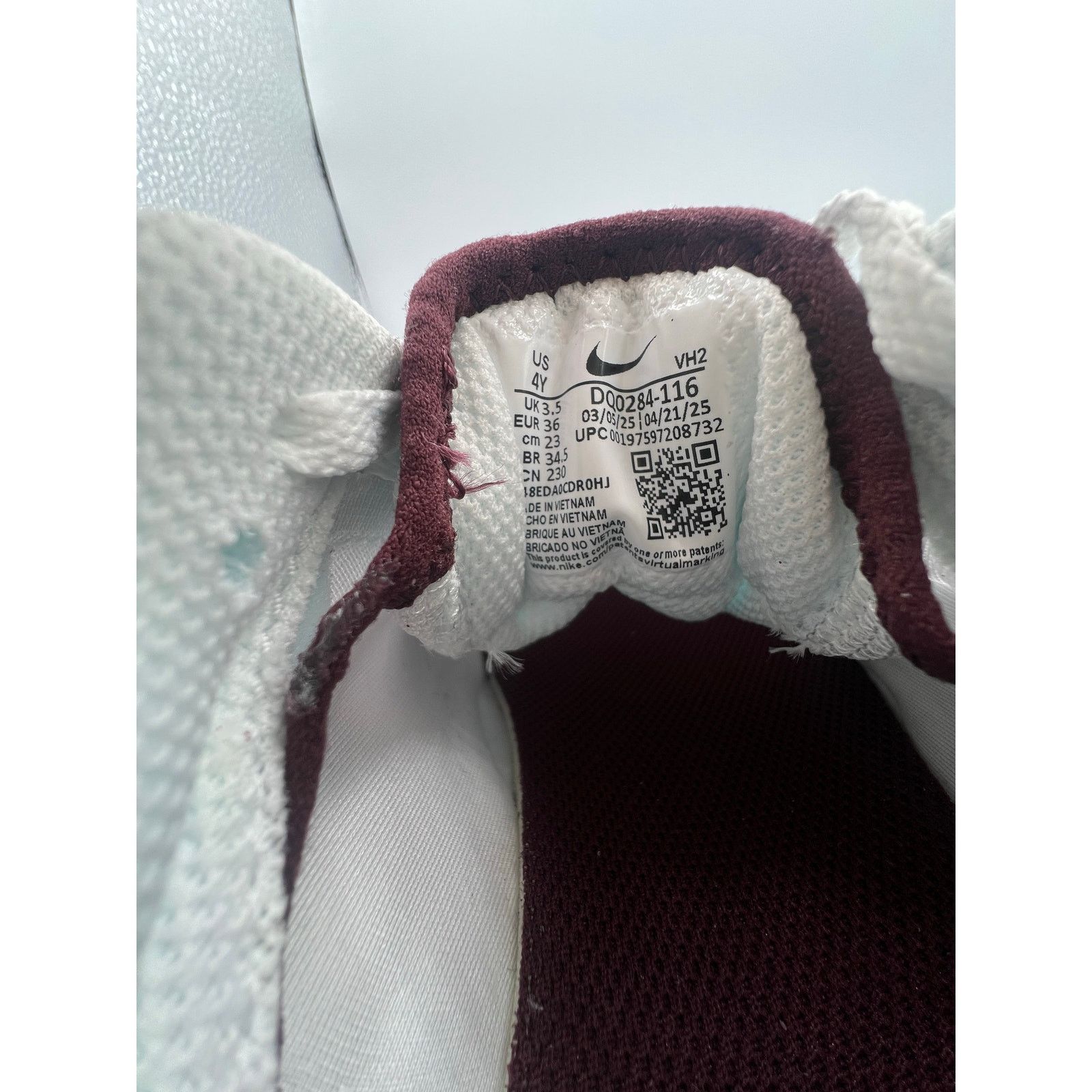 Nike Nike Air Max SYSTEM GS “White Burgundy Crash Pink” size 4 Y Size US 5.5 / IT 35.5 - 6 Thumbnail