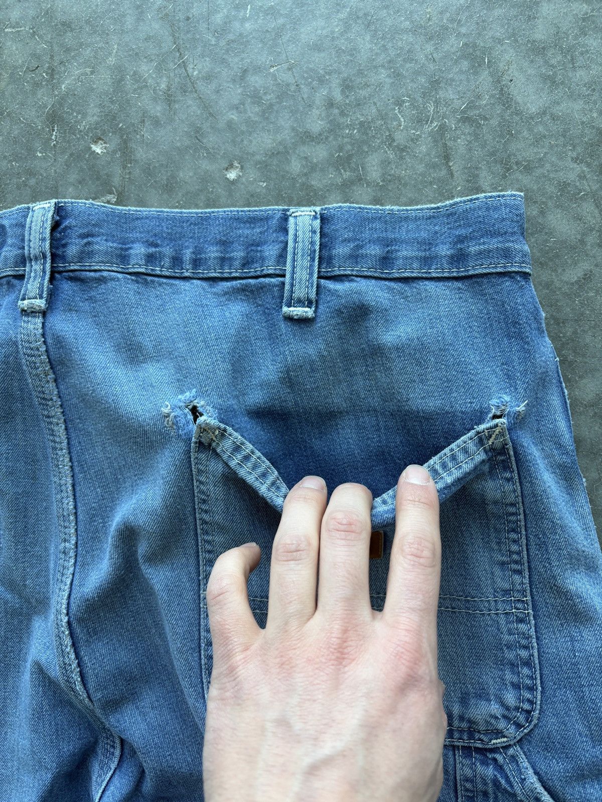 Carhartt Vintage Y2K Carhartt Carpenter Jeans 36x34 Thrashed Faded Size US 36 / EU 52 - 12 Thumbnail