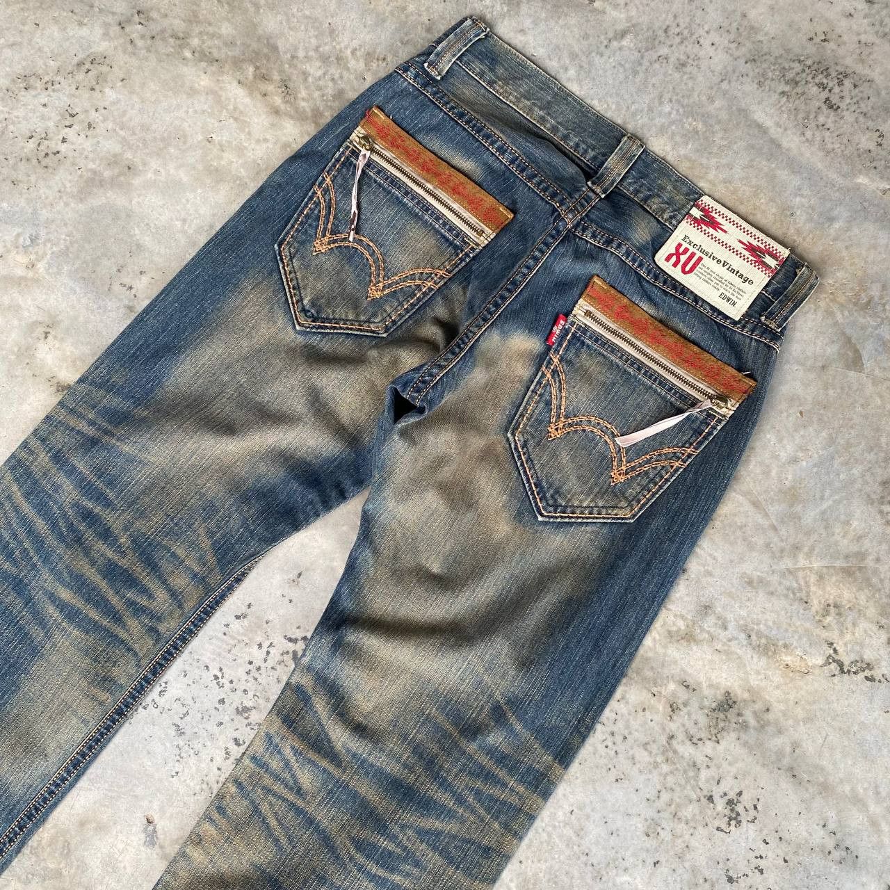 Edwin × Vintage RARE EDWIN JAPAN EXCLUSIVE VINTAGE RUSTY MUDWASH BJ07-19 Size US 32 / EU 48 - 13 Thumbnail
