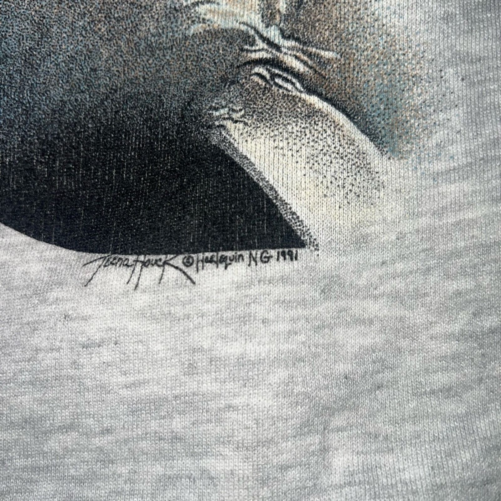 Jerzees 90s Jerzees Arctic Wildlife White Crewneck Sweatshirt Size US L / EU 52-54 / 3 - 3 Thumbnail