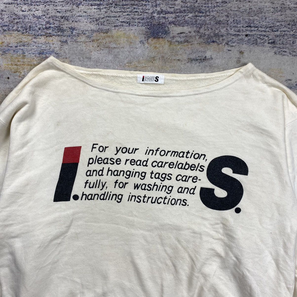 Issey Miyake vintage 90s issey miyake care label print sweatshirt Size M / US 6-8 / IT 42-44 - 2 Thumbnail