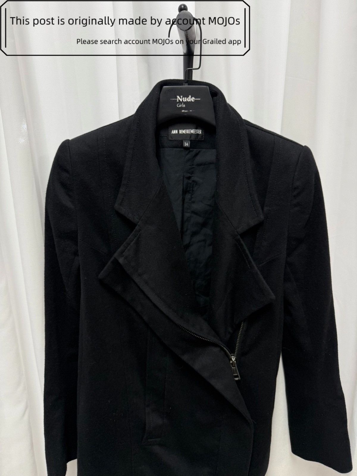 Ann Demeulemeester Sz 34 Ann Demeulemeester Hidden Zip-Up Jacket mojos131220263 Size US XS / EU 42 / 0 - 2 Thumbnail