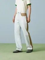 Gucci o1loc1c0226 753096 Washed Organic Denim Pant With GG Size US 31 - 4 Thumbnail