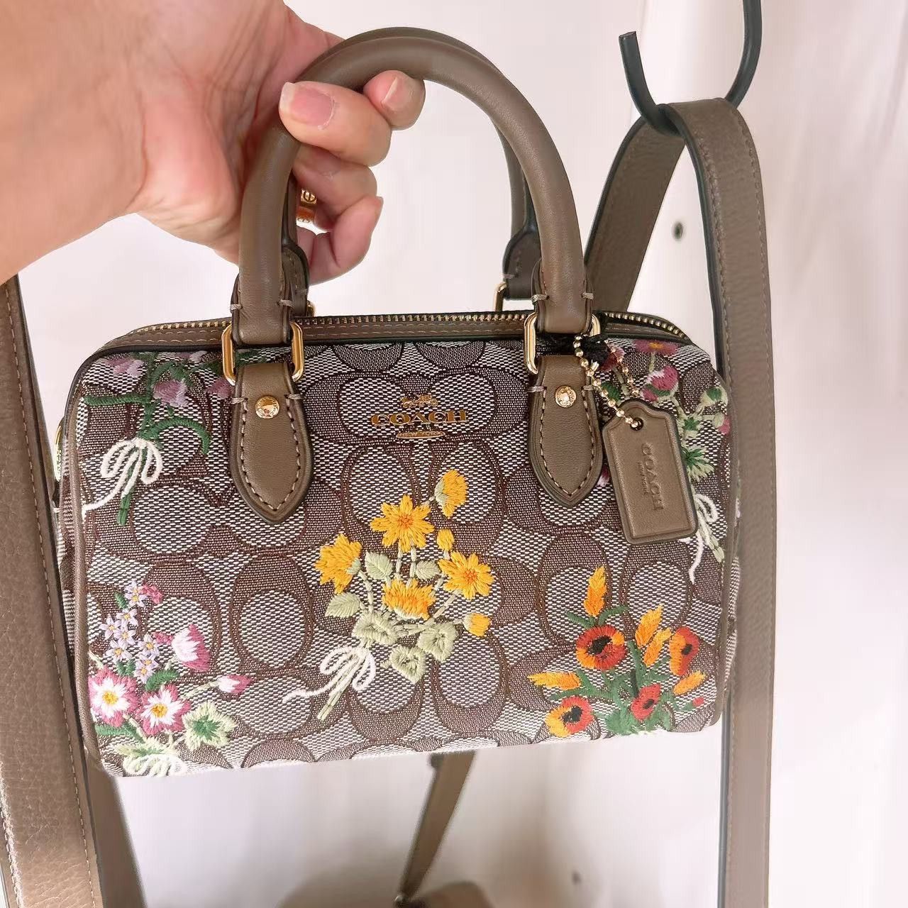Coach Mini Rowan Crossbody Bag with Floral Embroidery CDY31 Size ONE SIZE - 3 Thumbnail