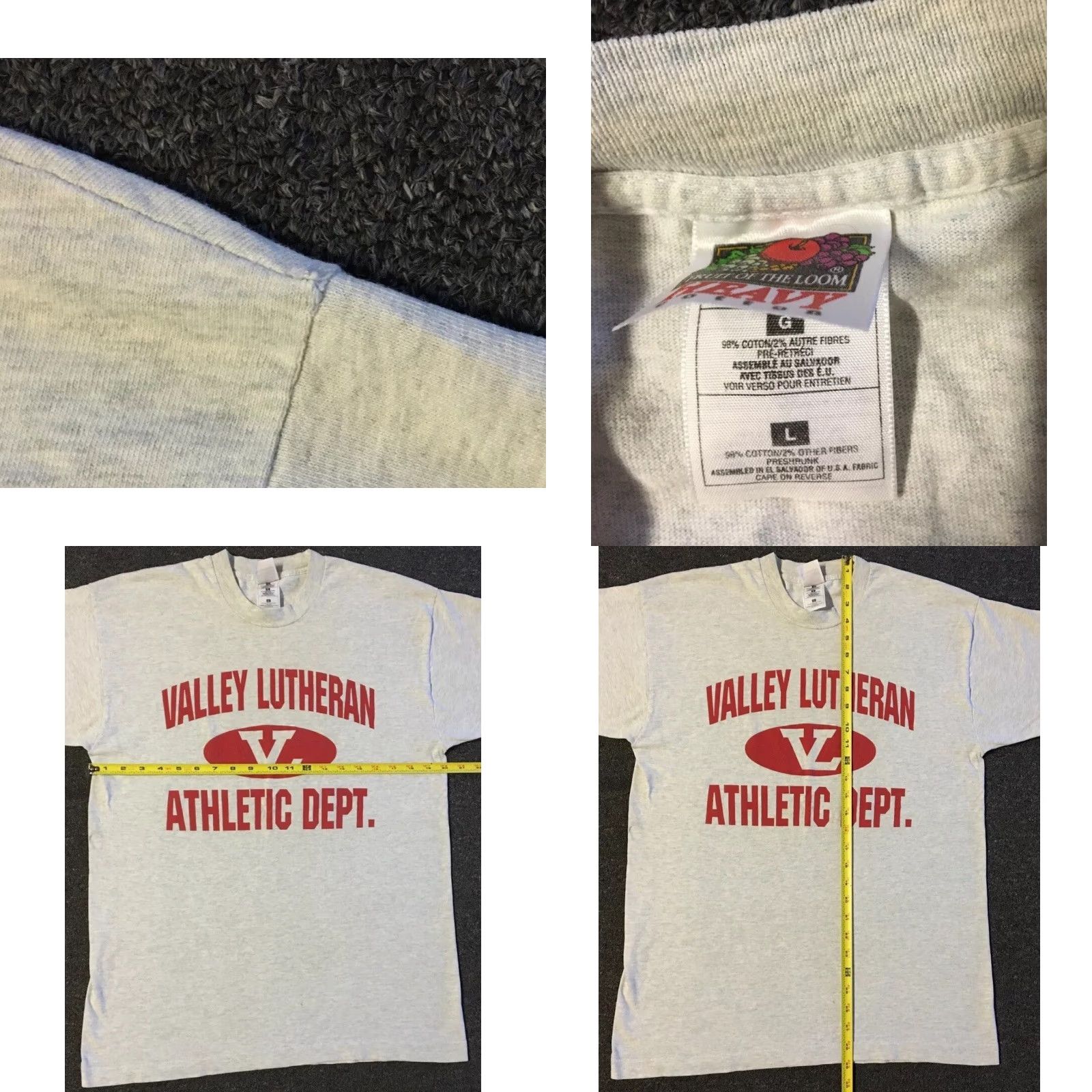 Vintage Vtg 90s Valley Lutheran School Faded PE Shirt L Track Football Skate Grunge 80s Size US L / EU 52-54 / 3 - 11 Thumbnail