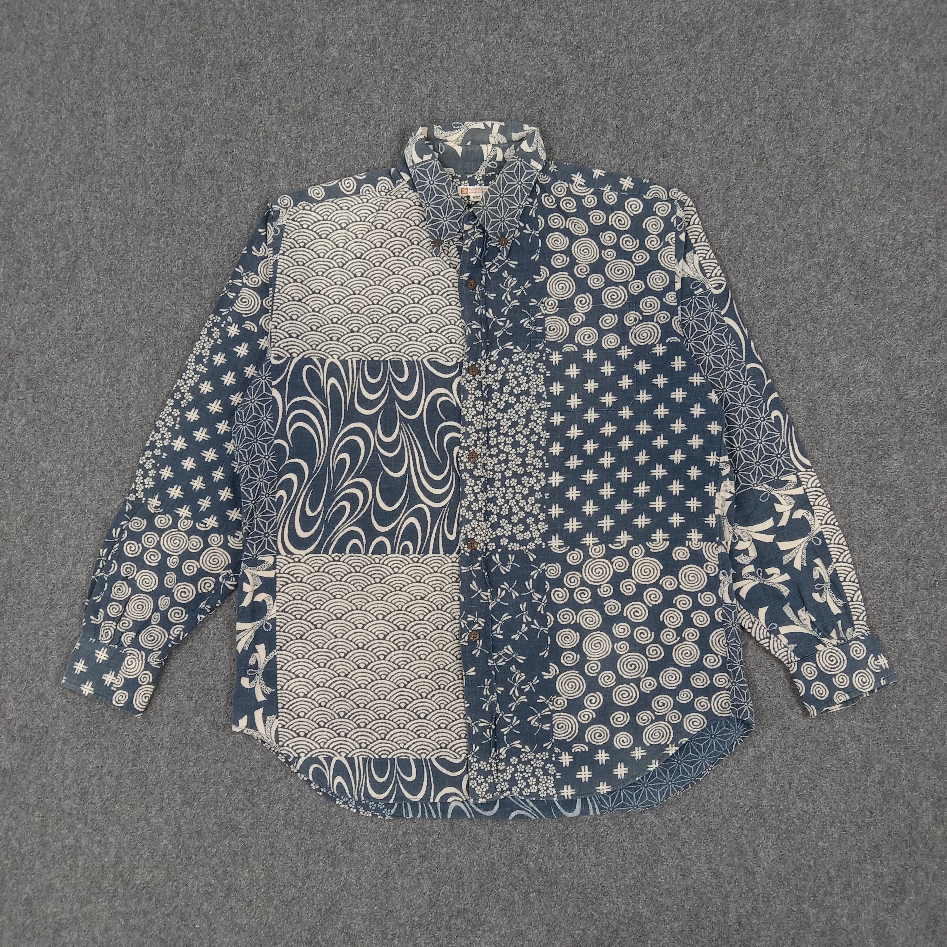 Japanese Brand × Sugar Cane × Vintage Sugar Cane Japanese Brand Rare Design Shirt Button Up Size US L / EU 52-54 / 3 - 1 Thumbnail