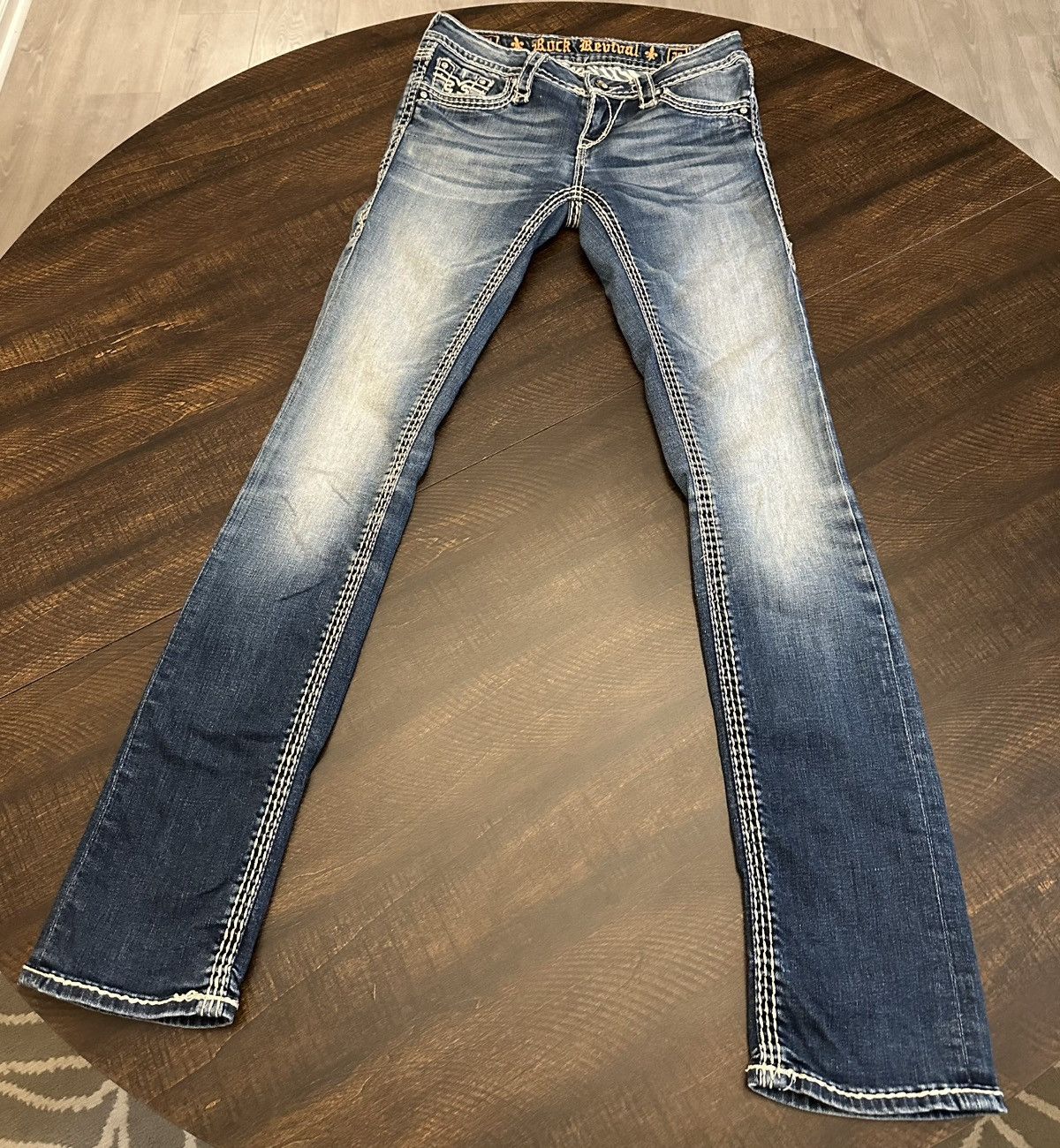 Rock Revival Rock Revival Women’s Kai Straight Leg Jeans-Size 26x32 Size 26" / US 2 / IT 38 - 2 Thumbnail