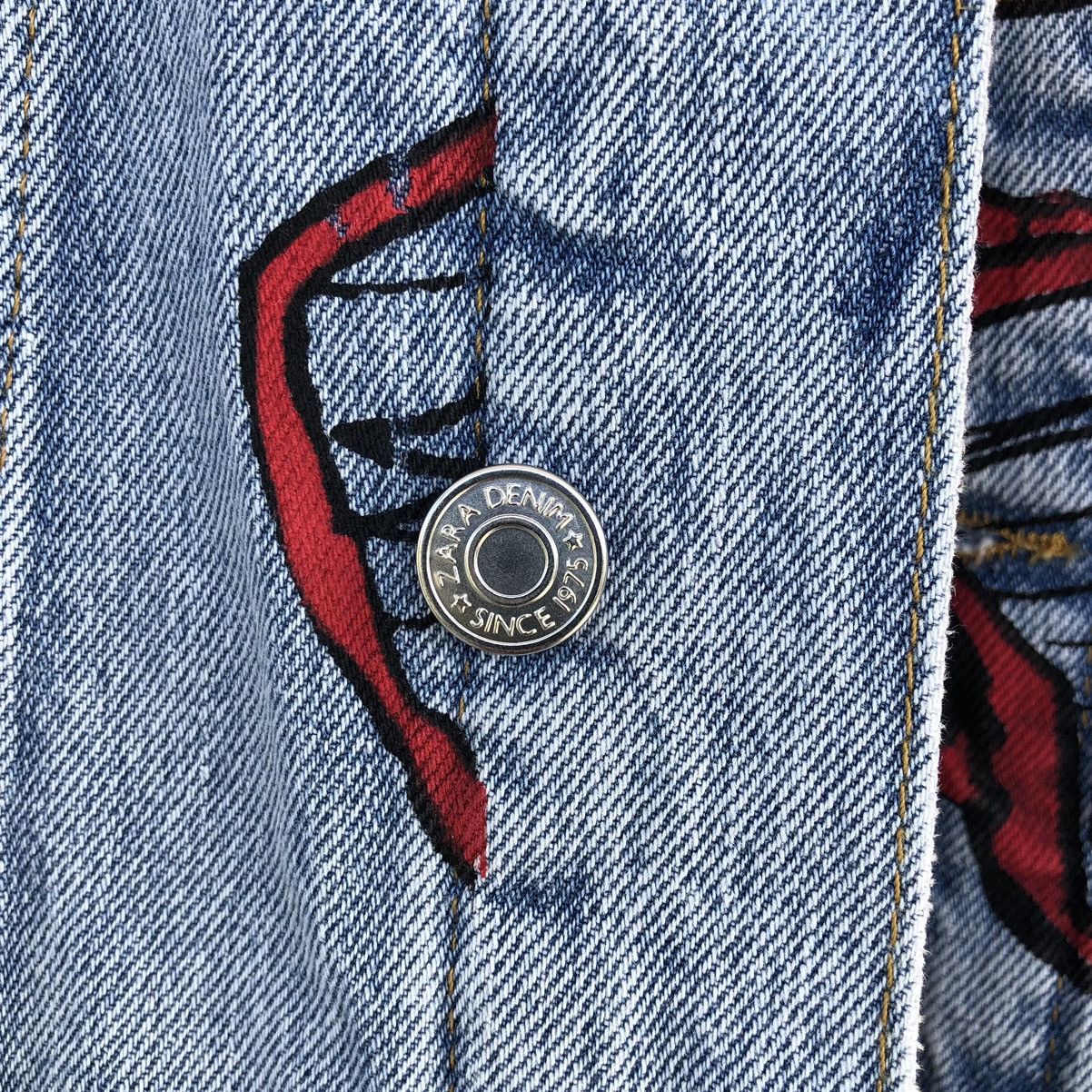 Zara SS 2023 ZARA DENIM JACKET WITH GRAFFITI PRINT Size US M / EU 48-50 / 2 - 15 Thumbnail