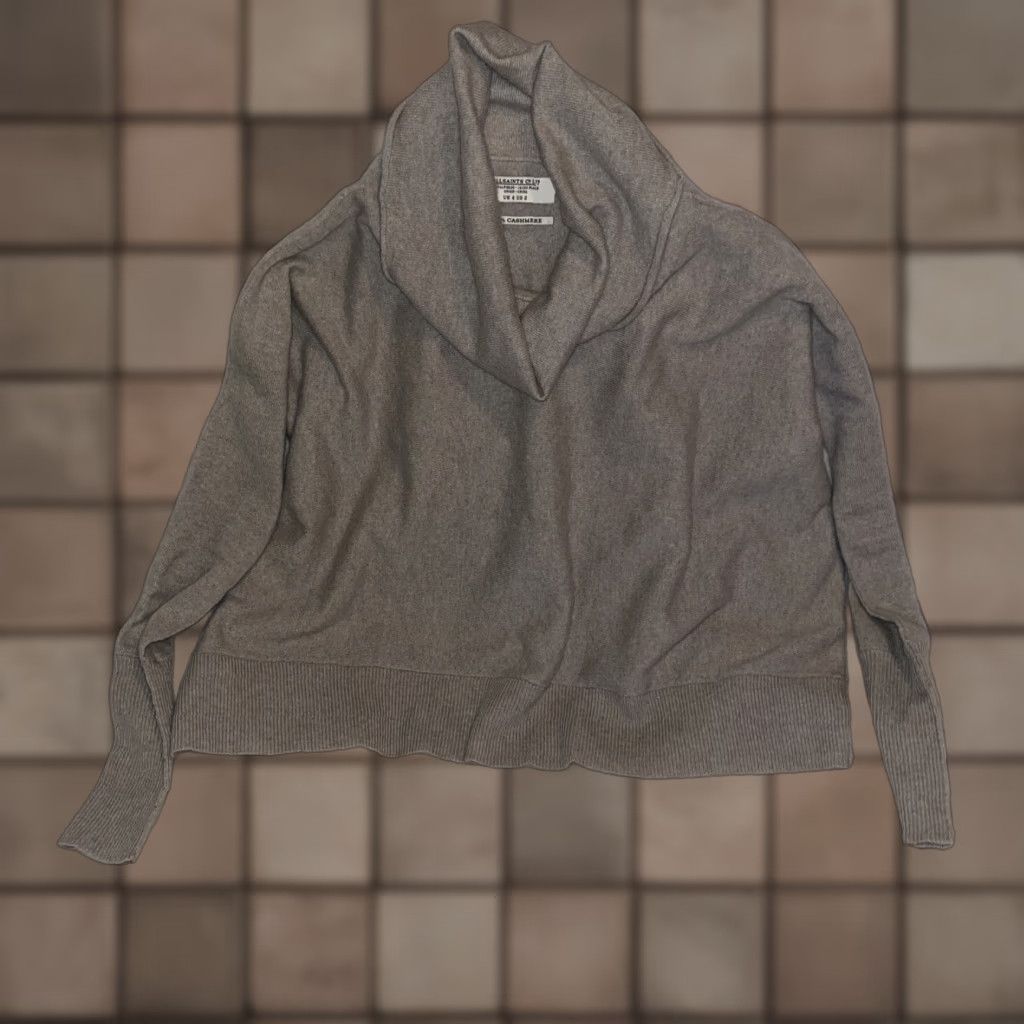 Allsaints ALLSAINTS Spitalfields Women’s Beige 100% Cashmere Roll Neck Sweater US 2 UK6 Size XS / US 0-2 / IT 36-38 - 1 Thumbnail