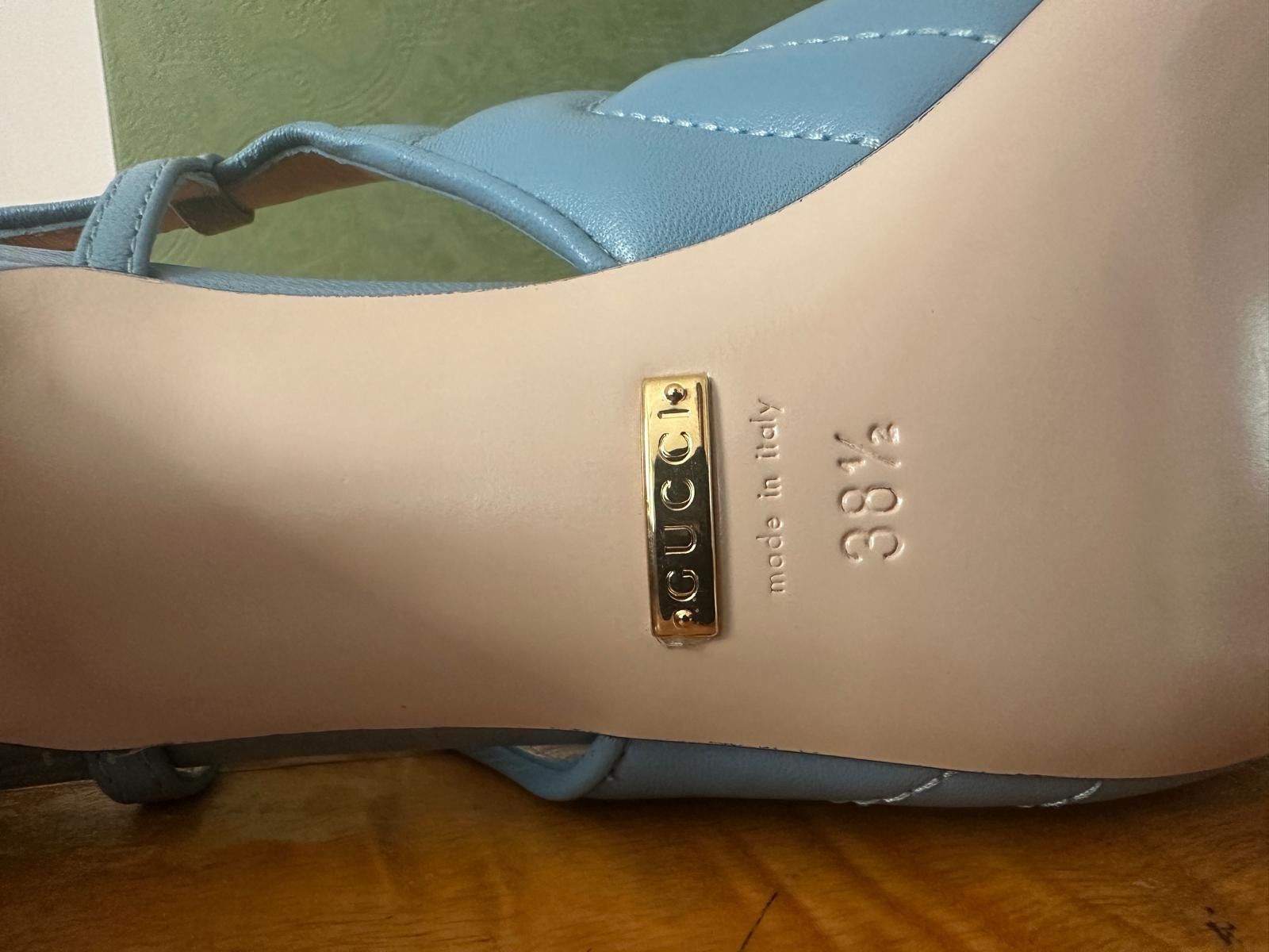 Gucci Gucci matelasse Leather slingback. Full set AW 2022 Size US 7.5 / IT 37.5 - 11 Thumbnail