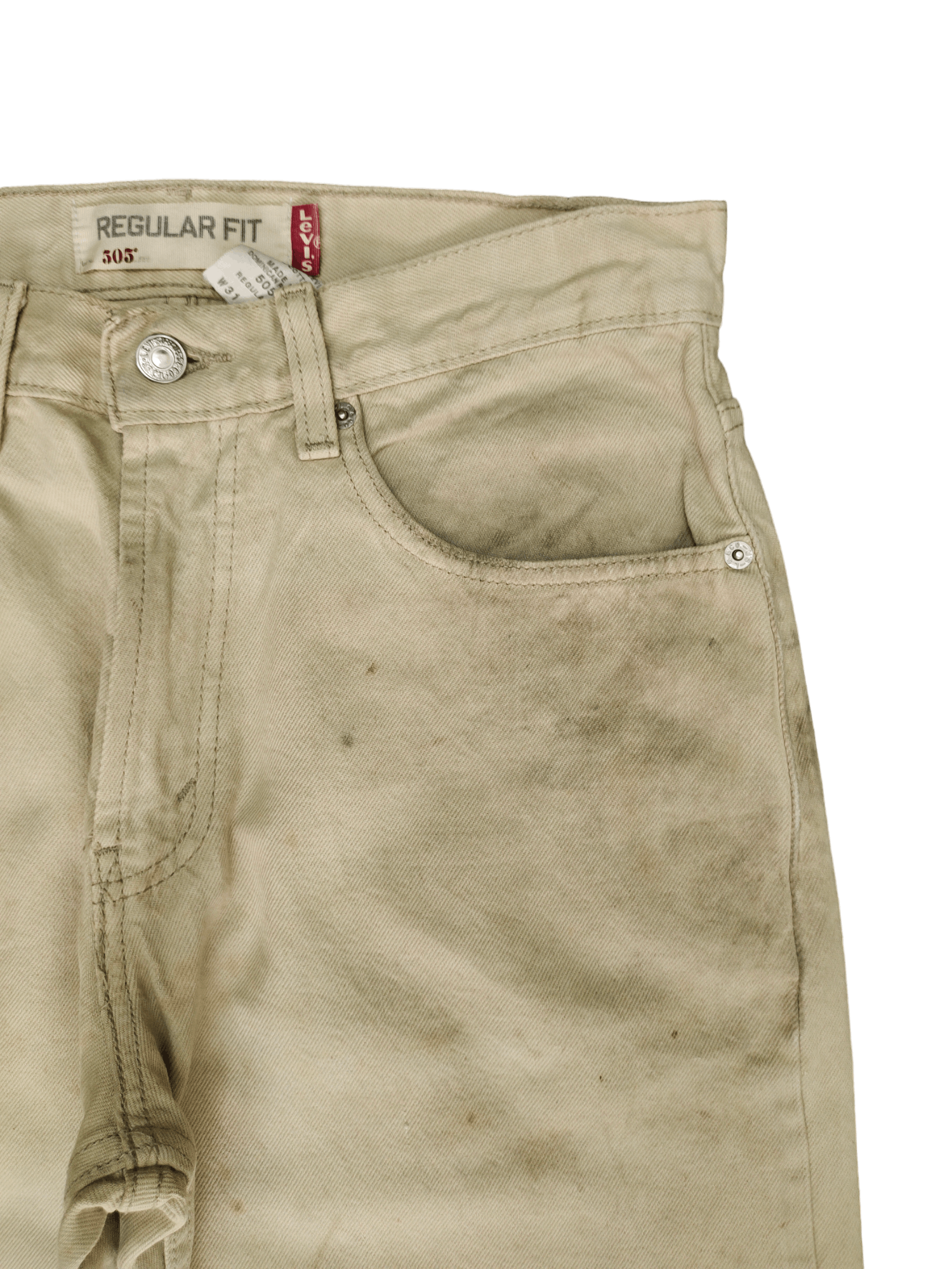 Levi's Size 31x32 Vintage Levis 505 Regular Fit Jeans Dirty Wash Size US 31 - 3 Thumbnail