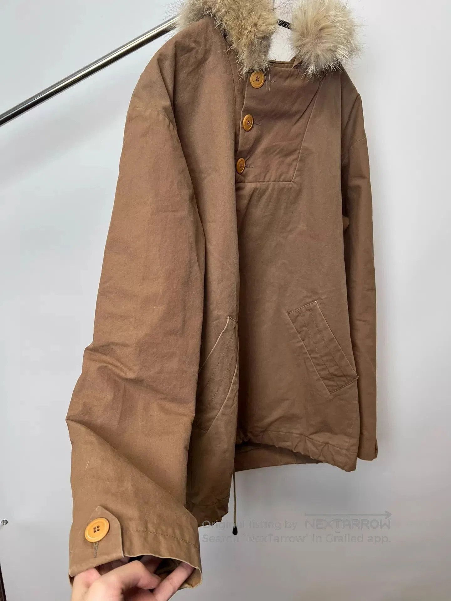 A.P.C. Brown Faux Fur Hooded Parka Jacket. Size US XS / EU 42 / 0 - 5 Thumbnail