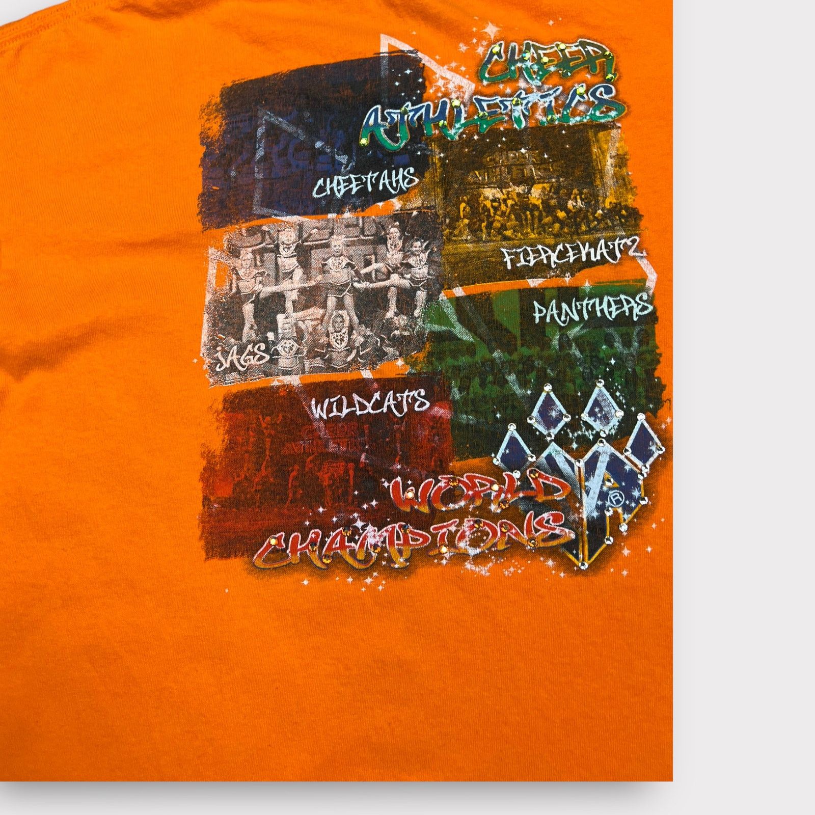 Vintage Cheer Athletics | Custom Blinged WORLDS 9 Medal T-Shirt Size L / US 10 / IT 46 - 5 Thumbnail