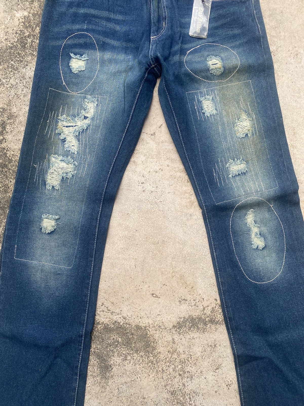 If Six Was Nine × Japanese Brand Flare Jeans Dal Fellow Distressed Patch work Size US 31 - 6 Thumbnail