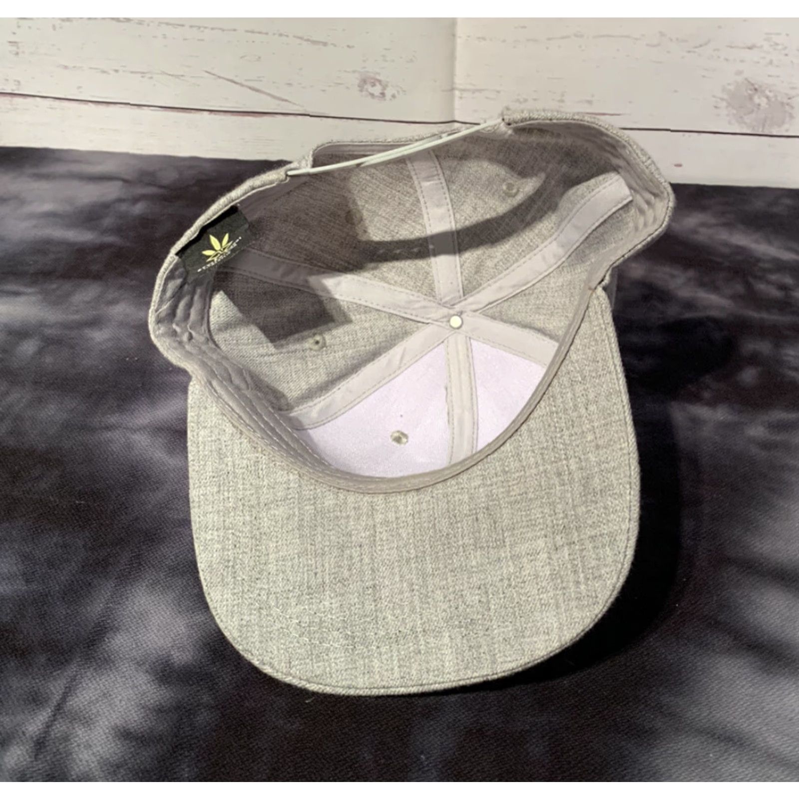 Vintage Wynn Headwear Baseball Cap Heather Gray Flat Bill Adjustable Weed Theme Cap Mens Adjustable Gray 420 Pride Baseball Cap Size ONE SIZE - 7 Thumbnail