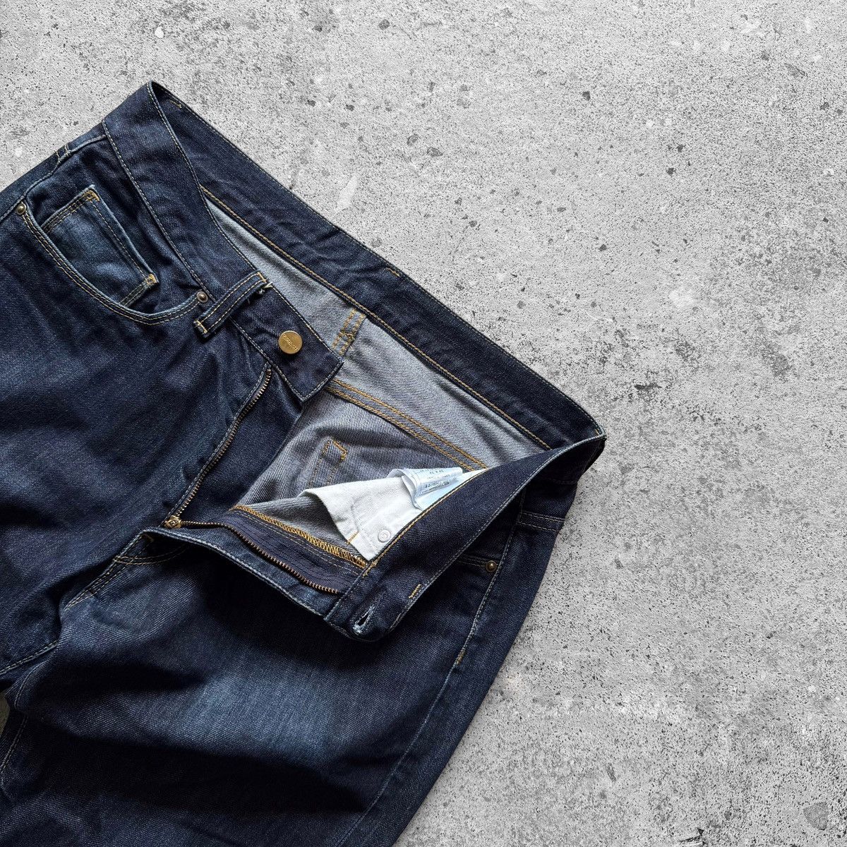 Carhartt Carhartt WIP Mens Vice Dark Blue Raw Denim Jeans Size US 32 / EU 48 - 4 Thumbnail