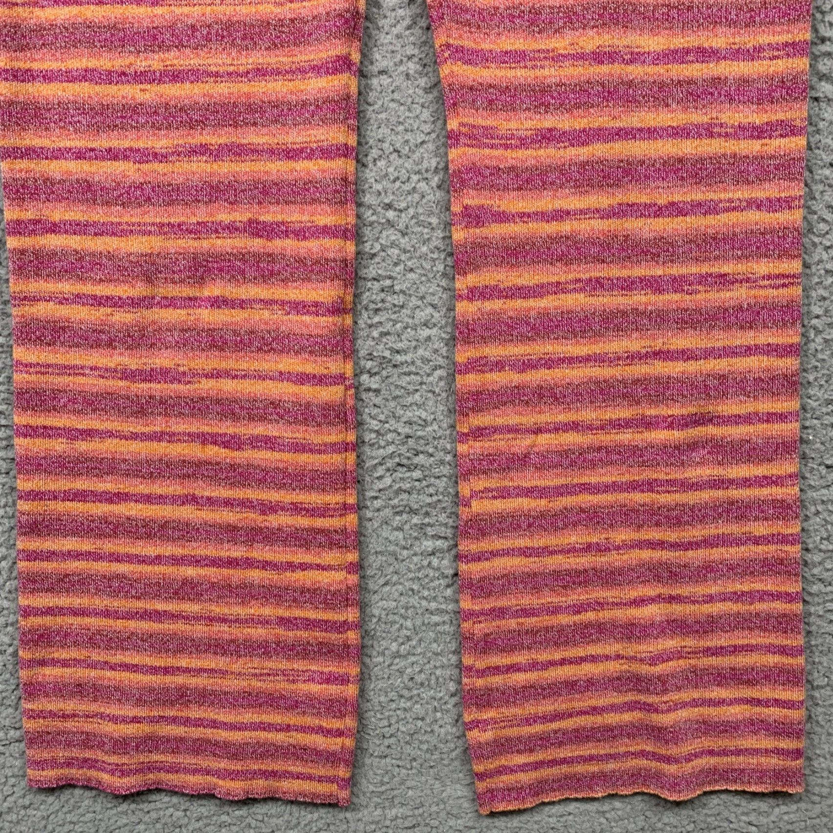 Vintage VINTAGE Wild Fable Pants Teens XL Purple Orange Stripe Knitted Straight Flare Stretch NWT Size 40" / US 18 - 3 Thumbnail