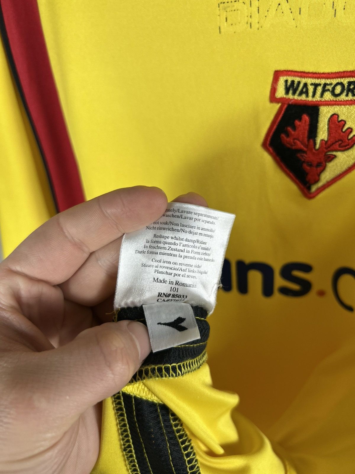Diadora Watford 2005 2006 Home Football Soccer Jersey Diadora Mens M Size US M / EU 48-50 / 2 - 17 Thumbnail