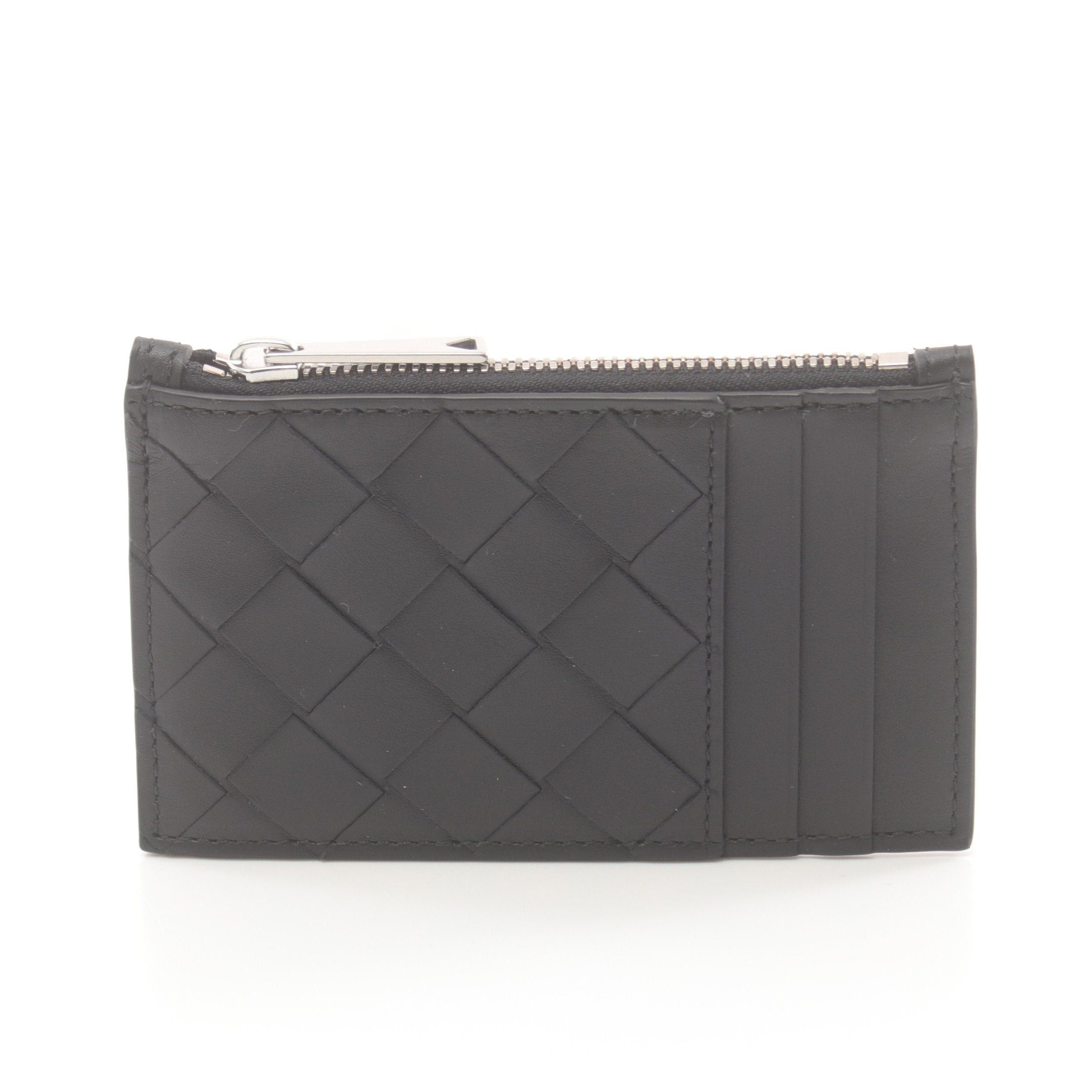 Bottega Veneta Bottega Veneta Intrecciato Card Case Coin Purse Leather Black Size ONE SIZE - 1 Thumbnail