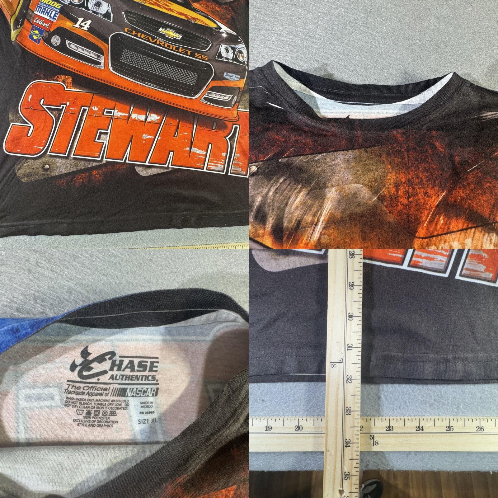 Chase Authentics Chase Authentics Tony Stewart Shirt Mens XL NASCAR 14 Chevrolet SS Racing AOP Size US XL / EU 56 / 4 - 8 Thumbnail