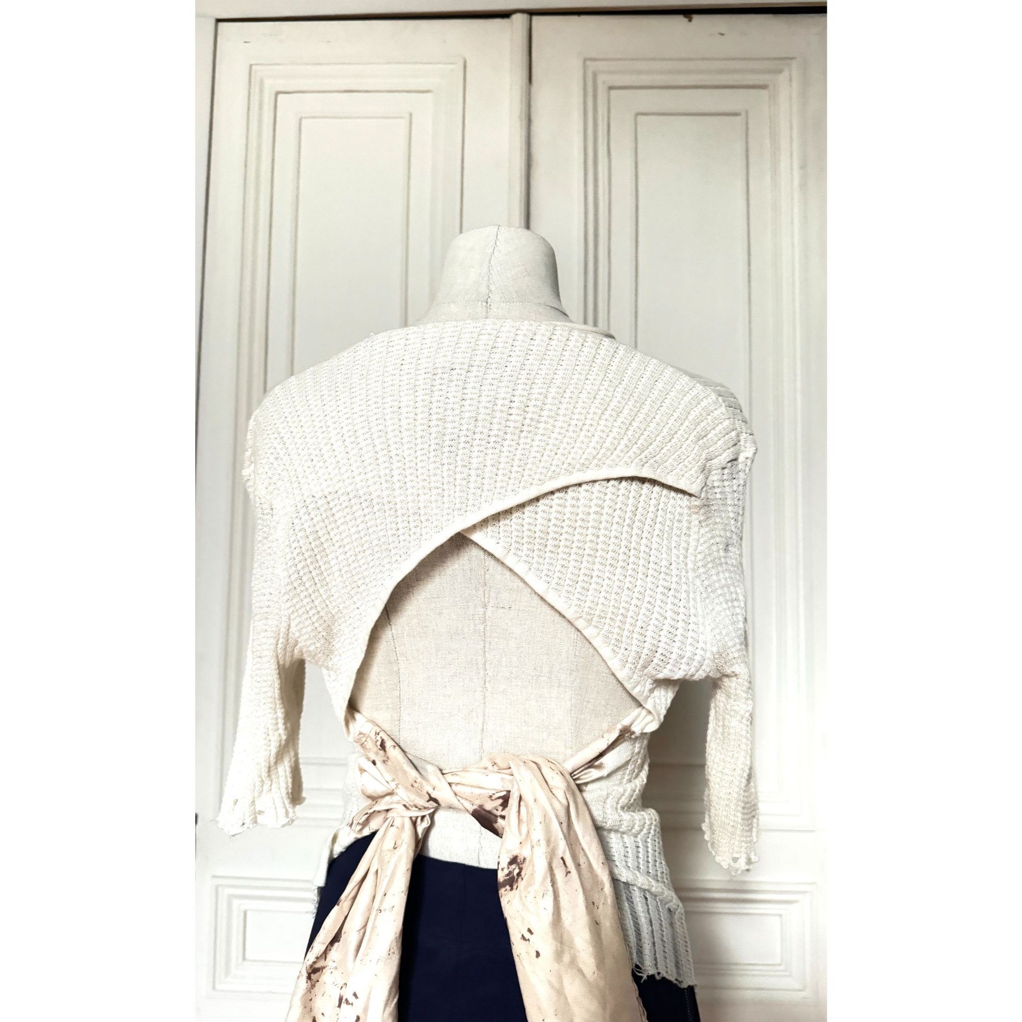 Uma Wang Ivory Knitted Top Size M / US 6-8 / IT 42-44 - 4 Thumbnail