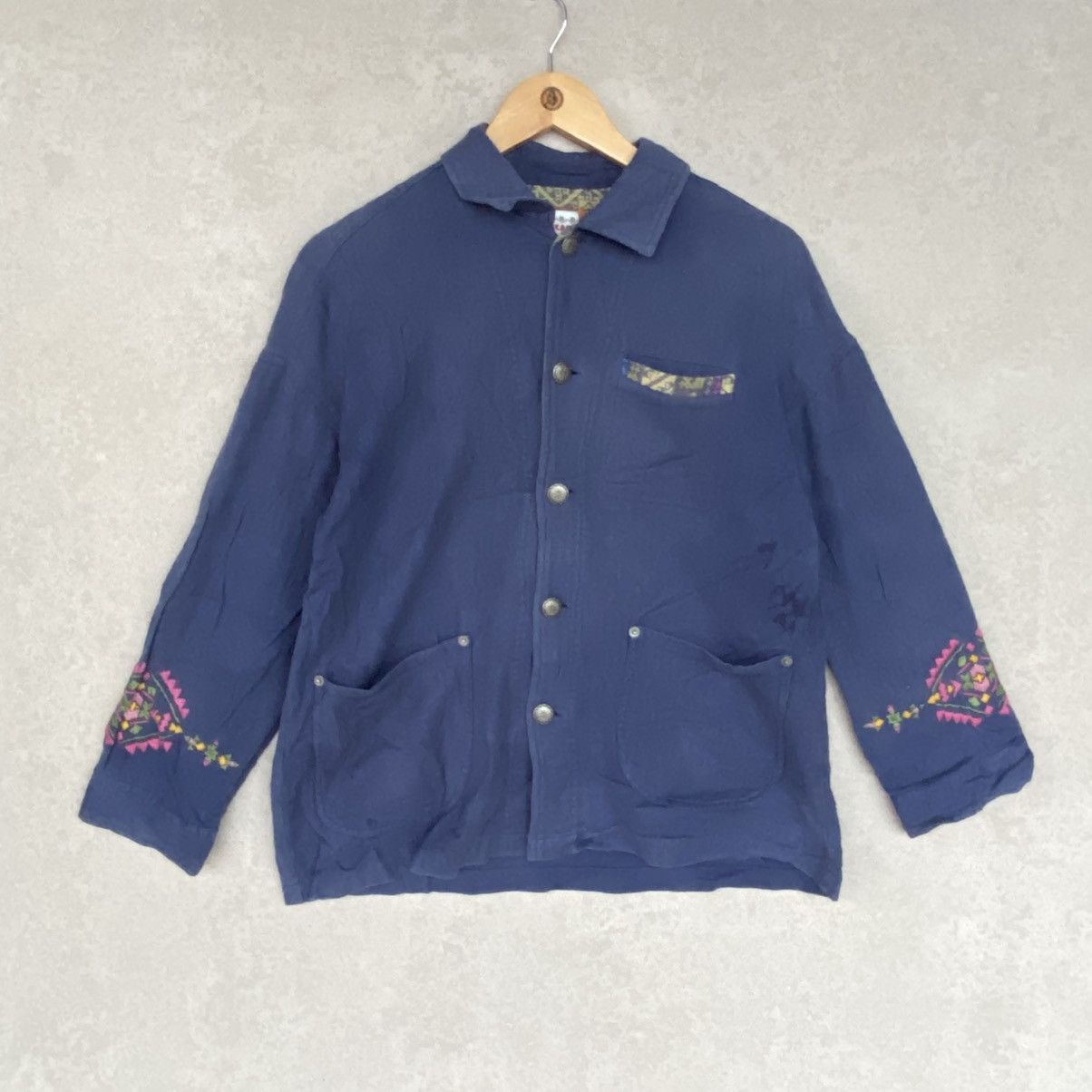 Other Vintage Titicaca Cotton Jacket Full Button Embroidered Blue Size M / US 6-8 / IT 42-44 - 1 Thumbnail