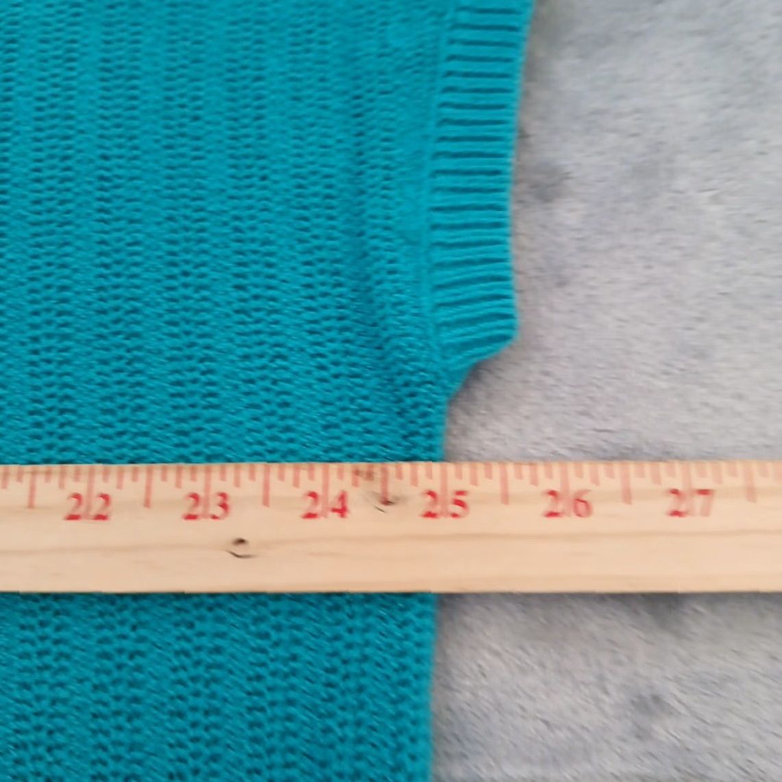 J. Jill J.Jill Wearever Sweater Womens 2X Sleeveless Blue Crew Neck Pullover Knit Cotton Nylon Size XXL / US 16-18 / IT 52-54 - 6 Thumbnail