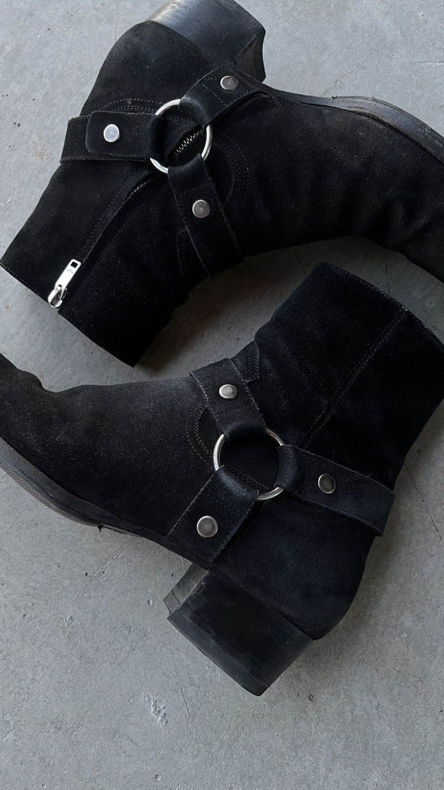 Saint Laurent Paris FW16 Hedi Saint Laurent Paris Wyatt 40 Suede Harness Boots Size US 10 / EU 43 - 2 Thumbnail