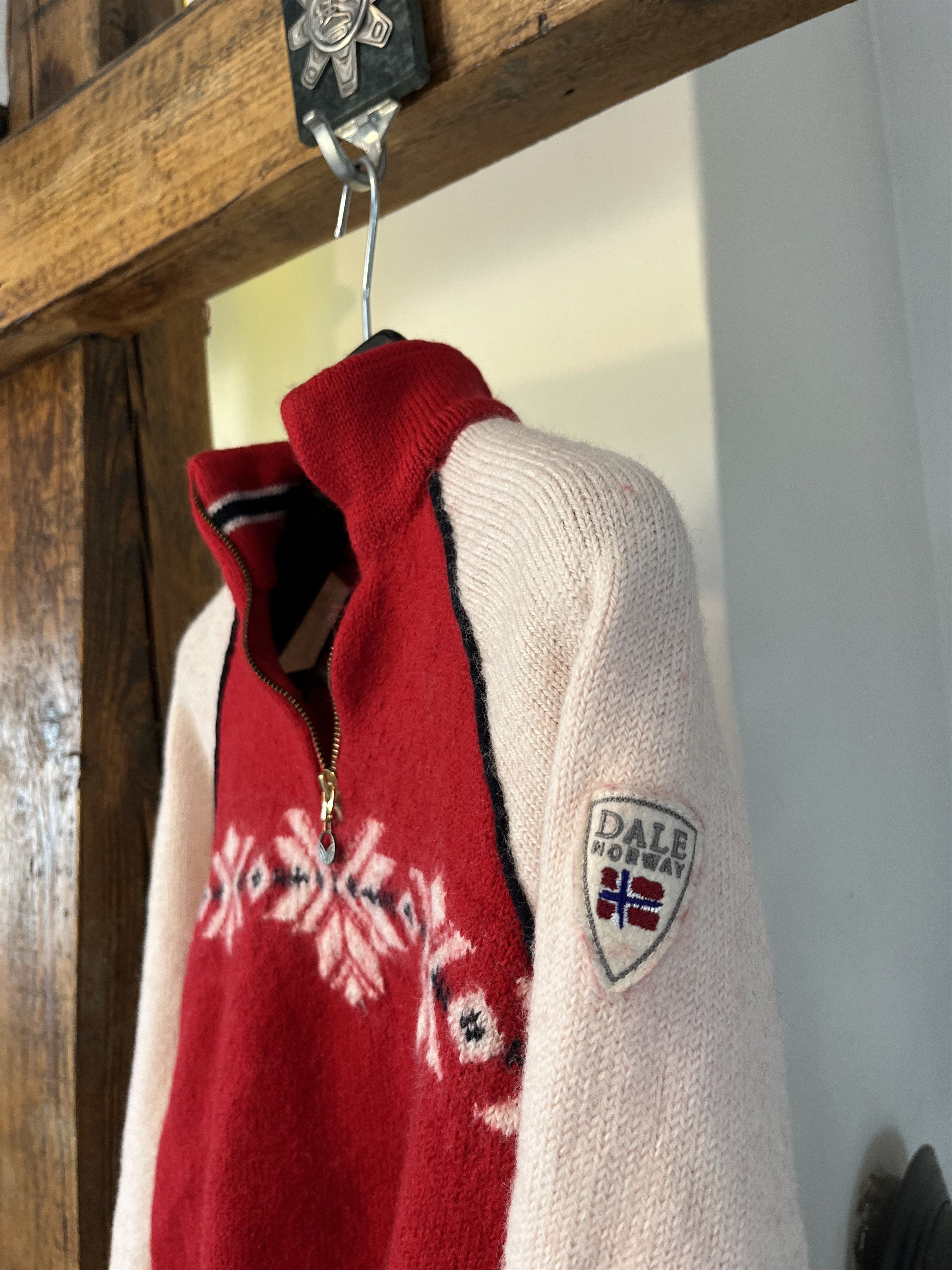 Dale Of Norway × Vintage Dale of Norway Norwegian Scandinavian Olympic Wool Zip Knit Size M / US 6-8 / IT 42-44 - 3 Thumbnail