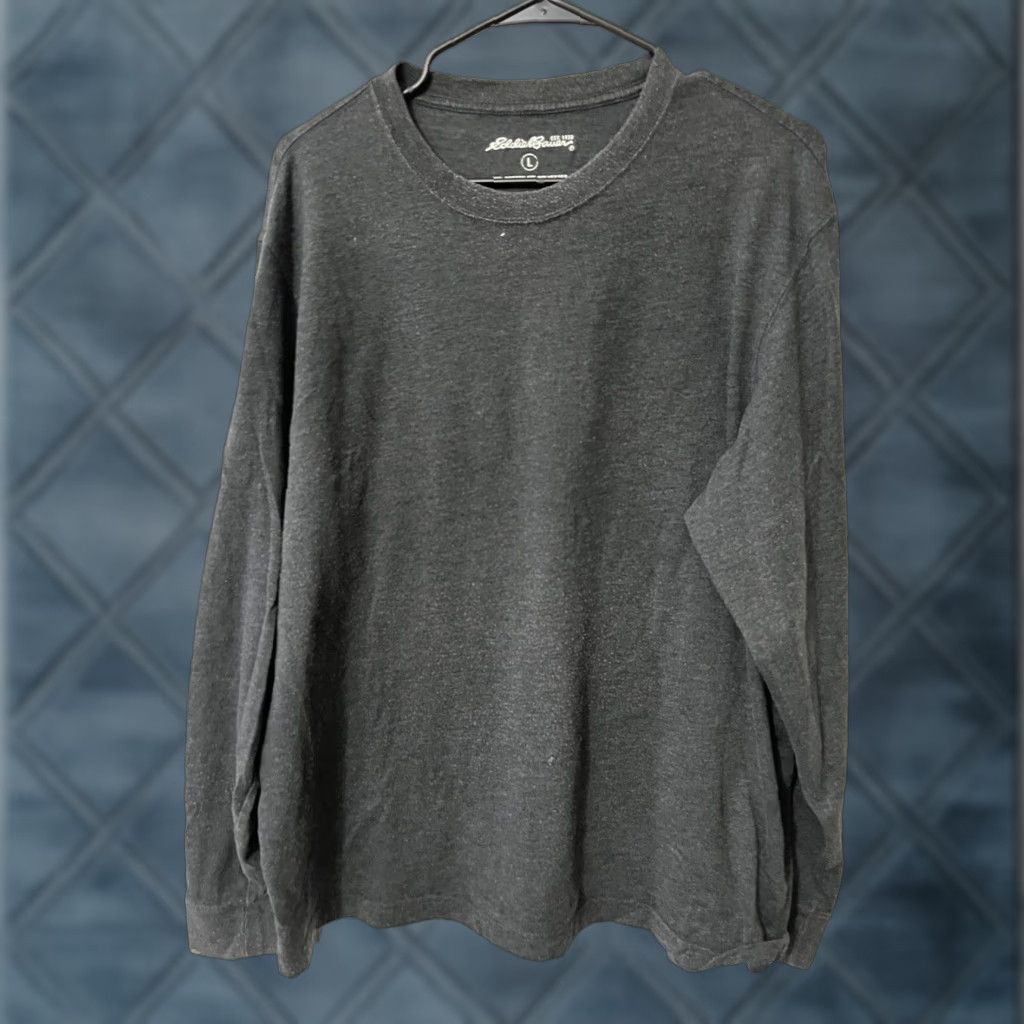Eddie Bauer Eddie Bauer Shirt Mens Large Charcoal Gray Long Sleeve Crew Neck Pullover Size US L / EU 52-54 / 3 - 1 Thumbnail