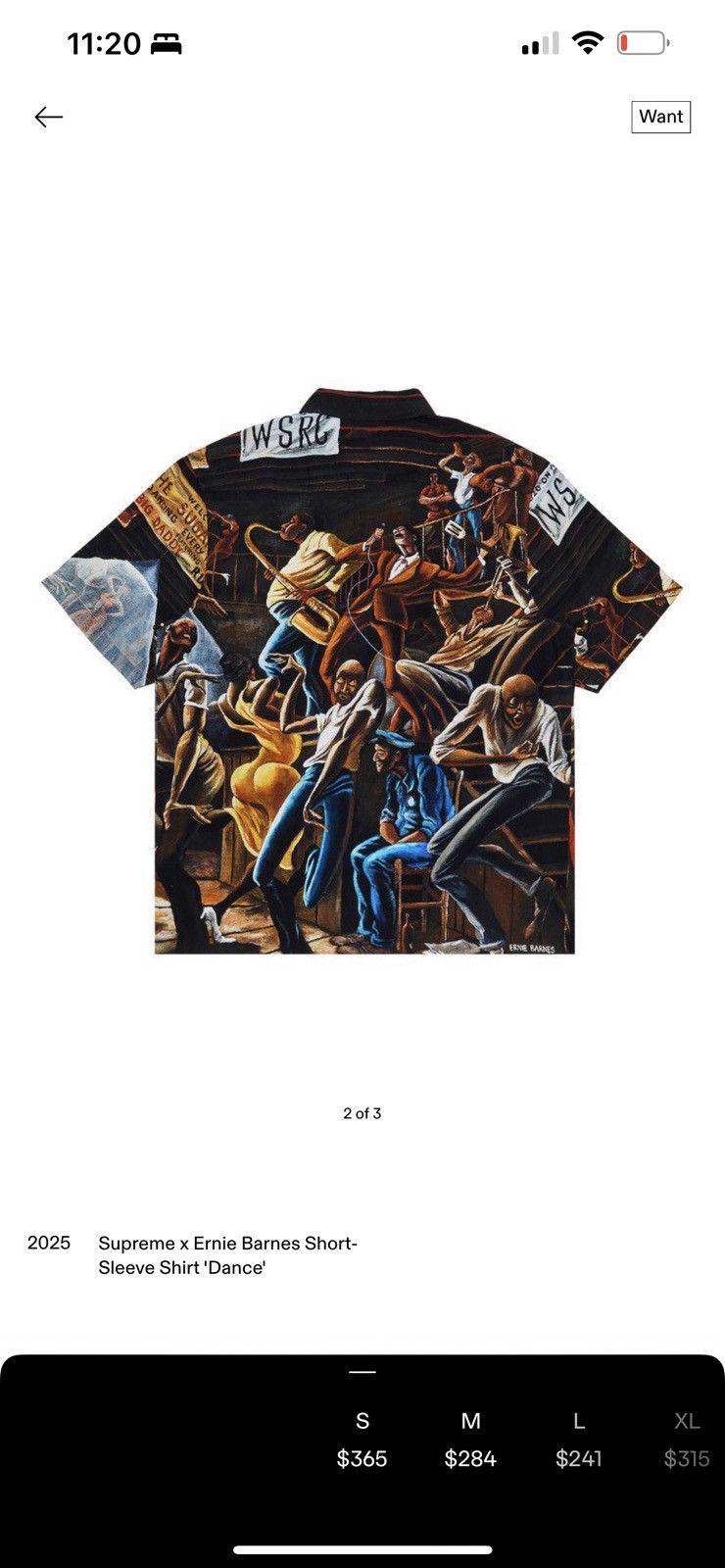 Supreme Supreme x Ernie Barnes Short-Sleeve Shirt 'Dance