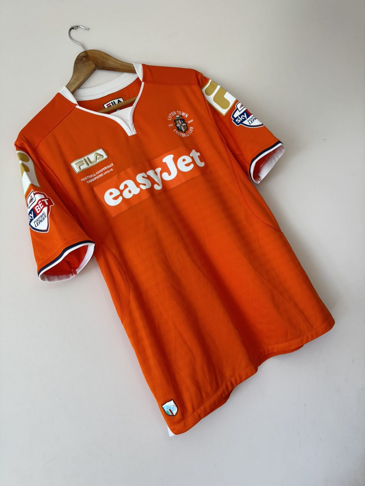 Fila McNulty #5 Luton Town 2014-2015 Home Soccer Jersey Shirt Kit Size US M / EU 48-50 / 2 - 7 Thumbnail
