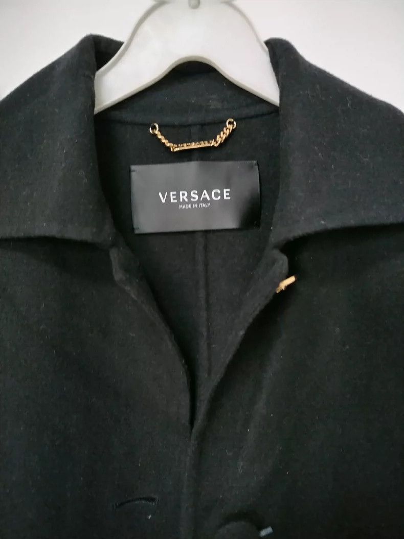 Versace Versace Women's autumn-winter mid-length reversible woolen Size L / US 10 / IT 46 - 4 Thumbnail